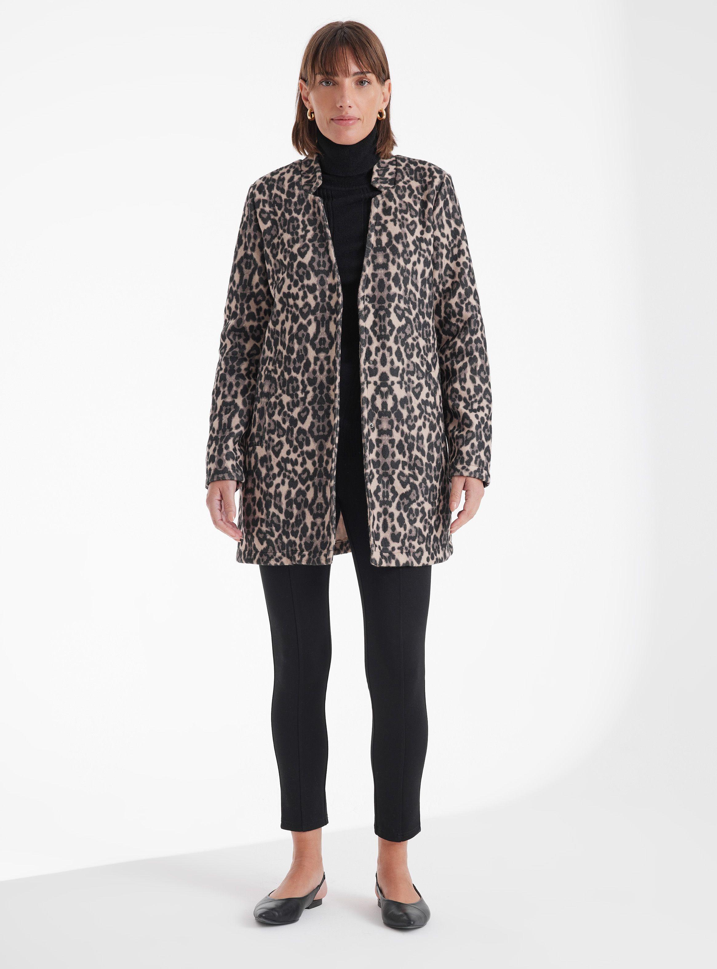 Abrigo Tejido Estampado Animal Print-4