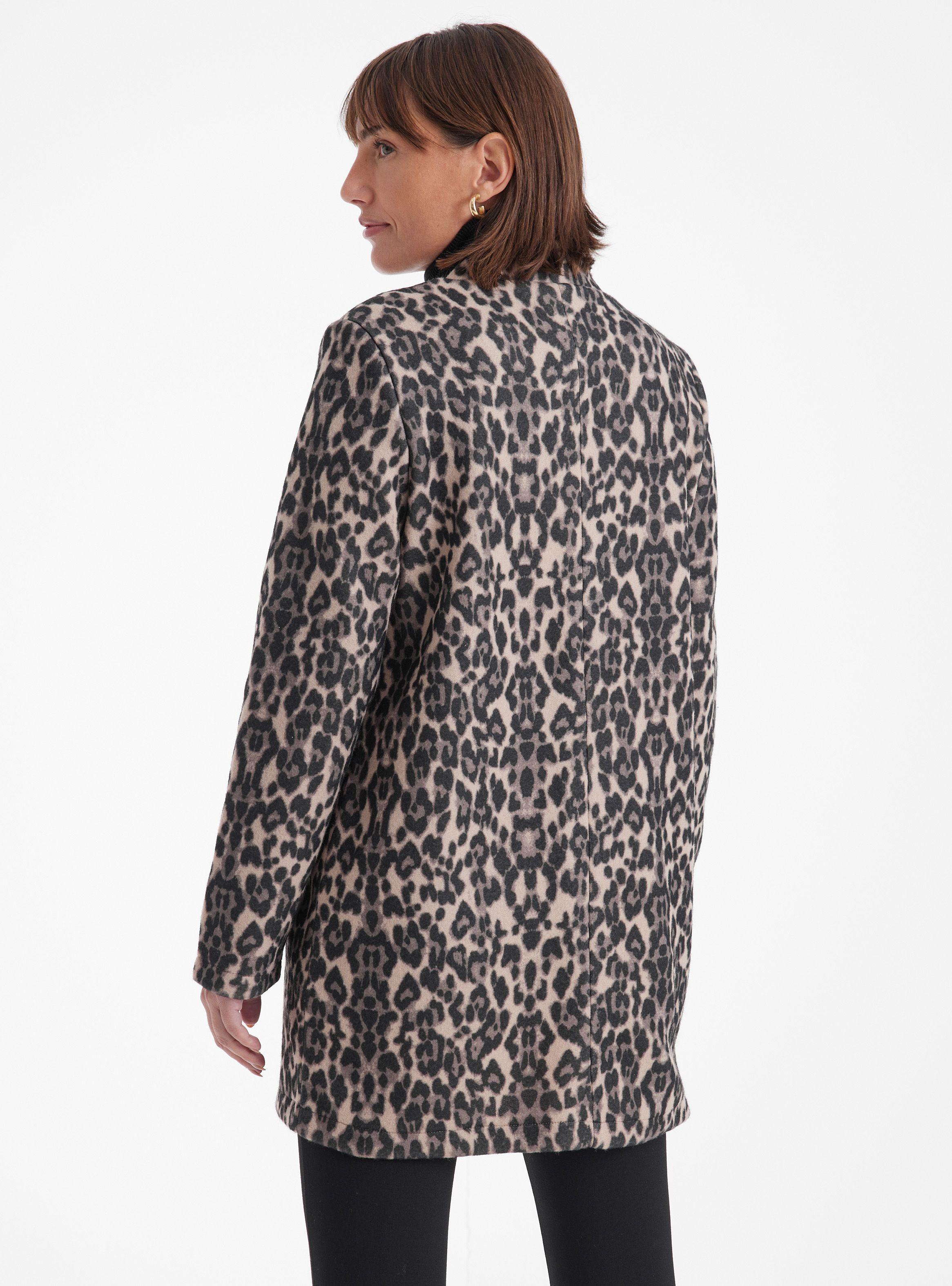 Abrigo Tejido Estampado Animal Print-1
