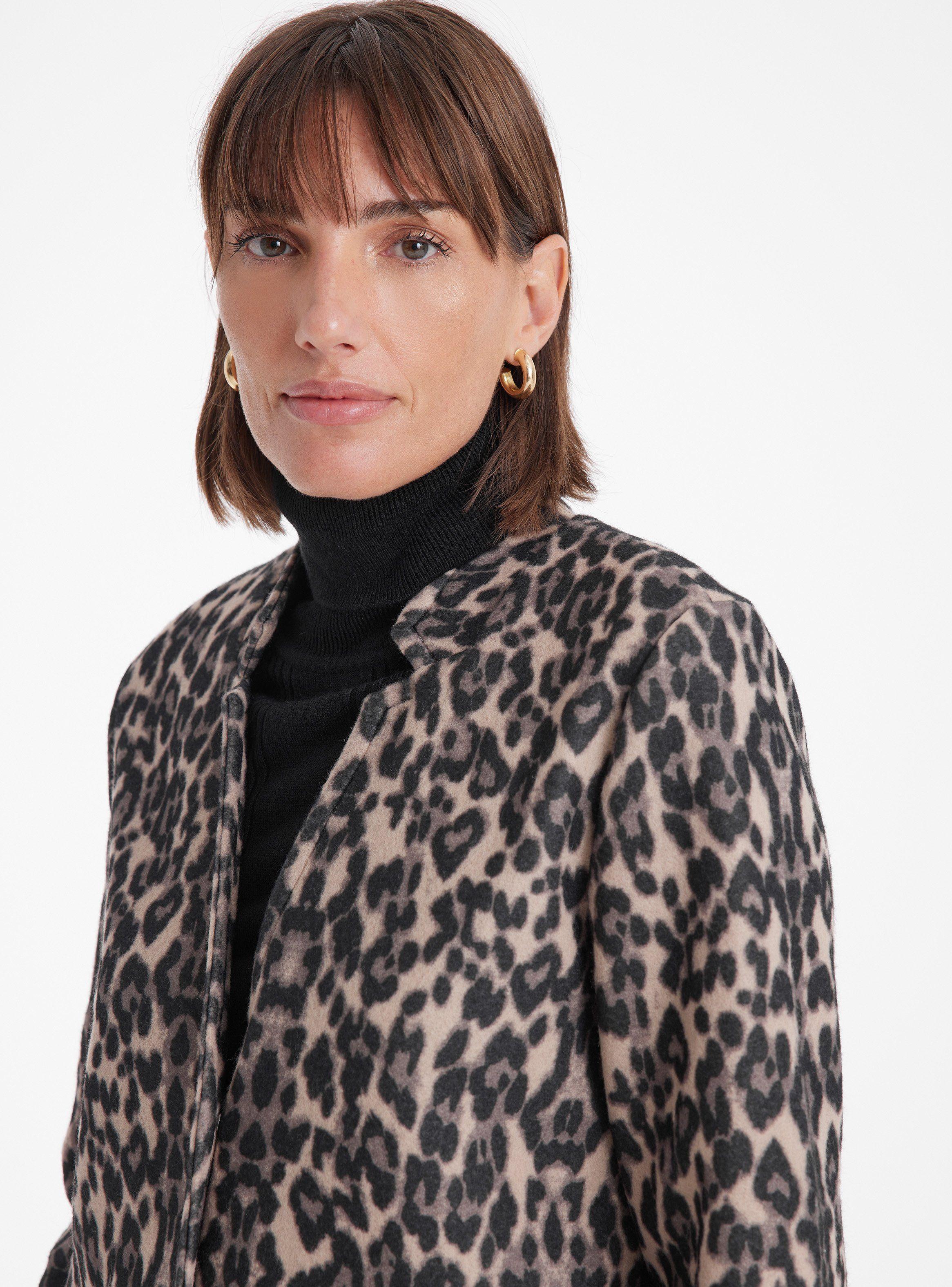 Abrigo Tejido Estampado Animal Print-3