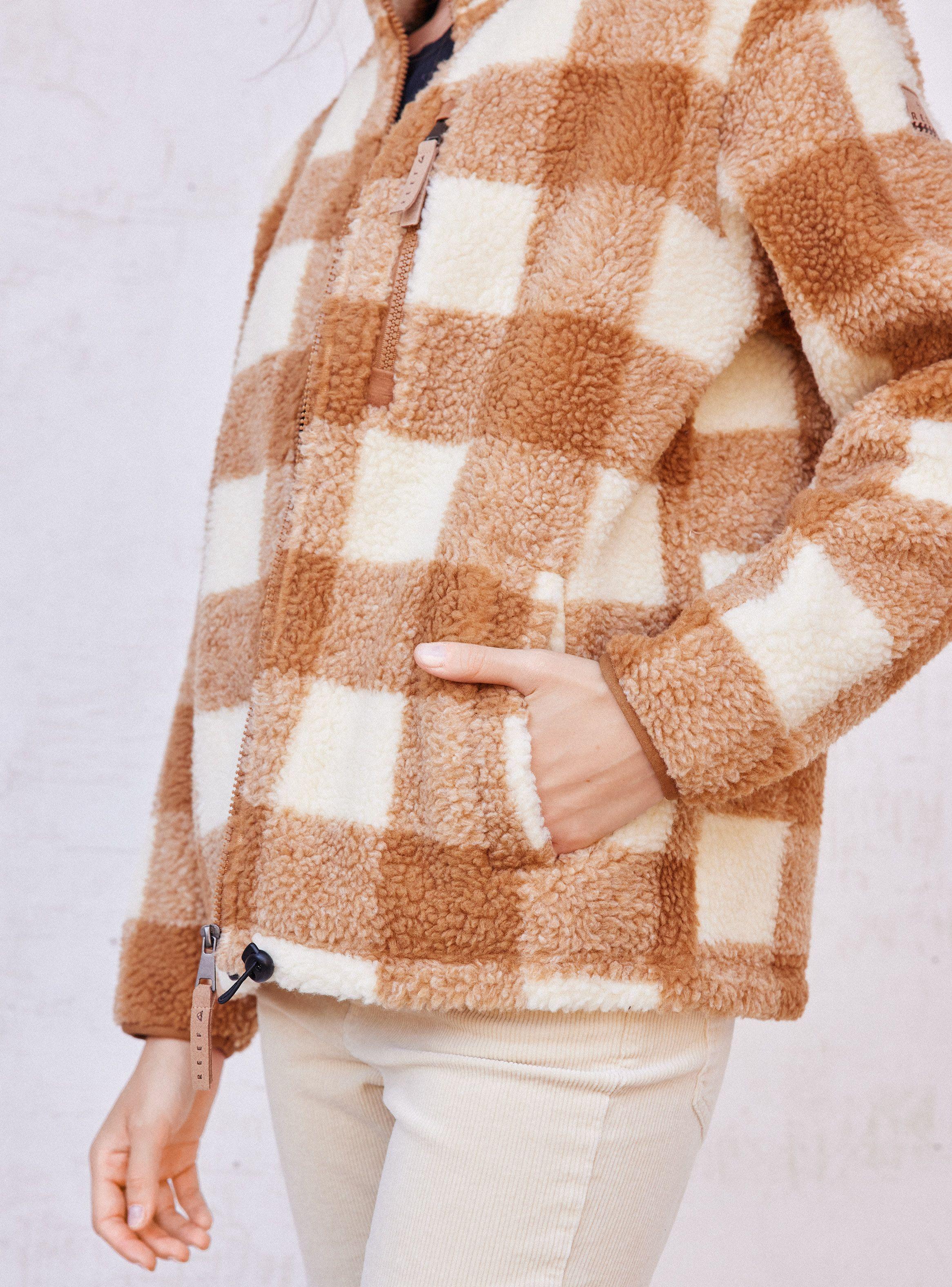 Polerón Sherpa Tejido con Bolsillo Frontal Laterales Cierre-3