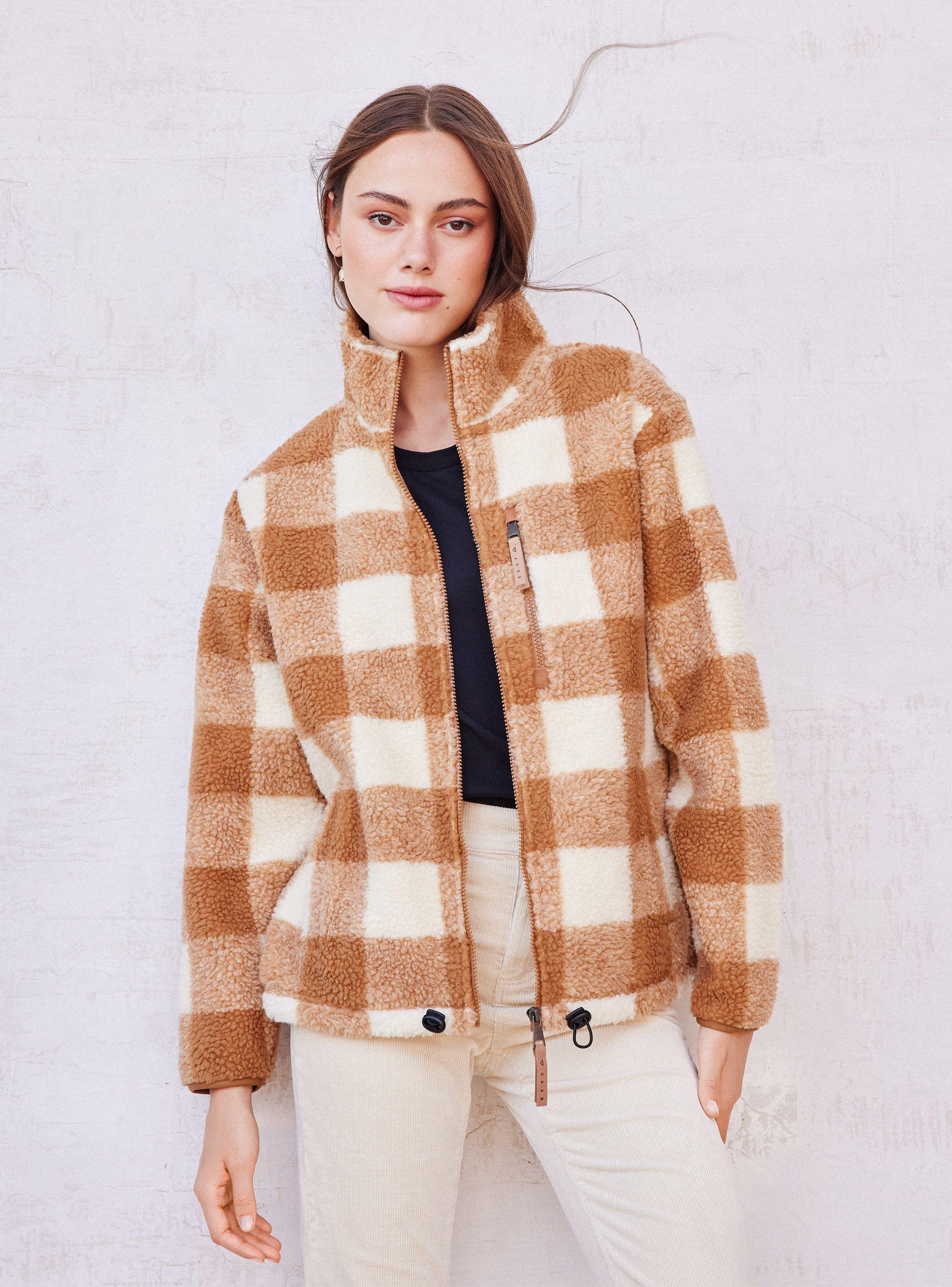 Polerón Sherpa Tejido con Bolsillo Frontal Laterales Cierre-0