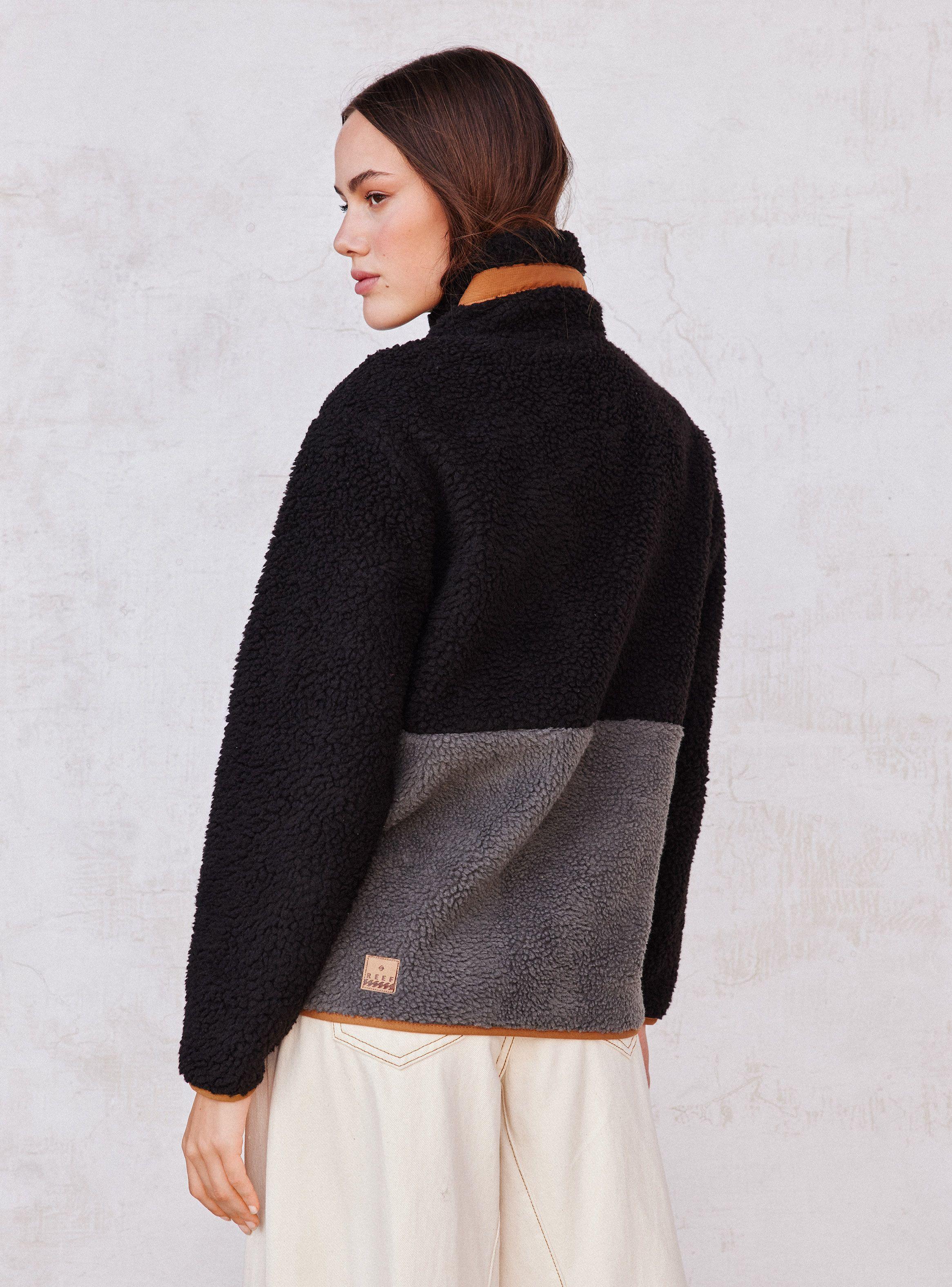 Polerón Sherpa Color Block Bolsillo-1