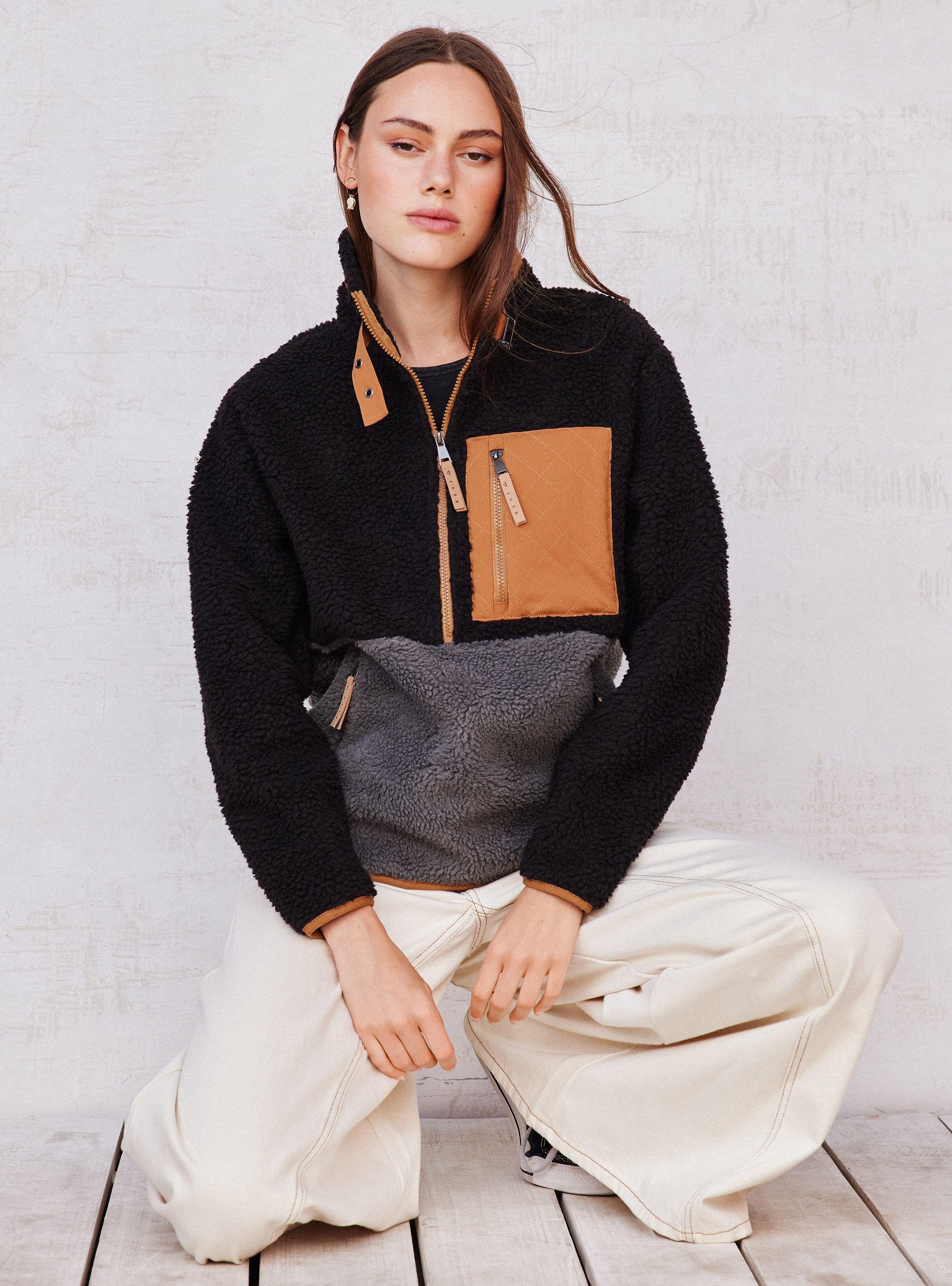 Polerón Sherpa Color Block Bolsillo-4