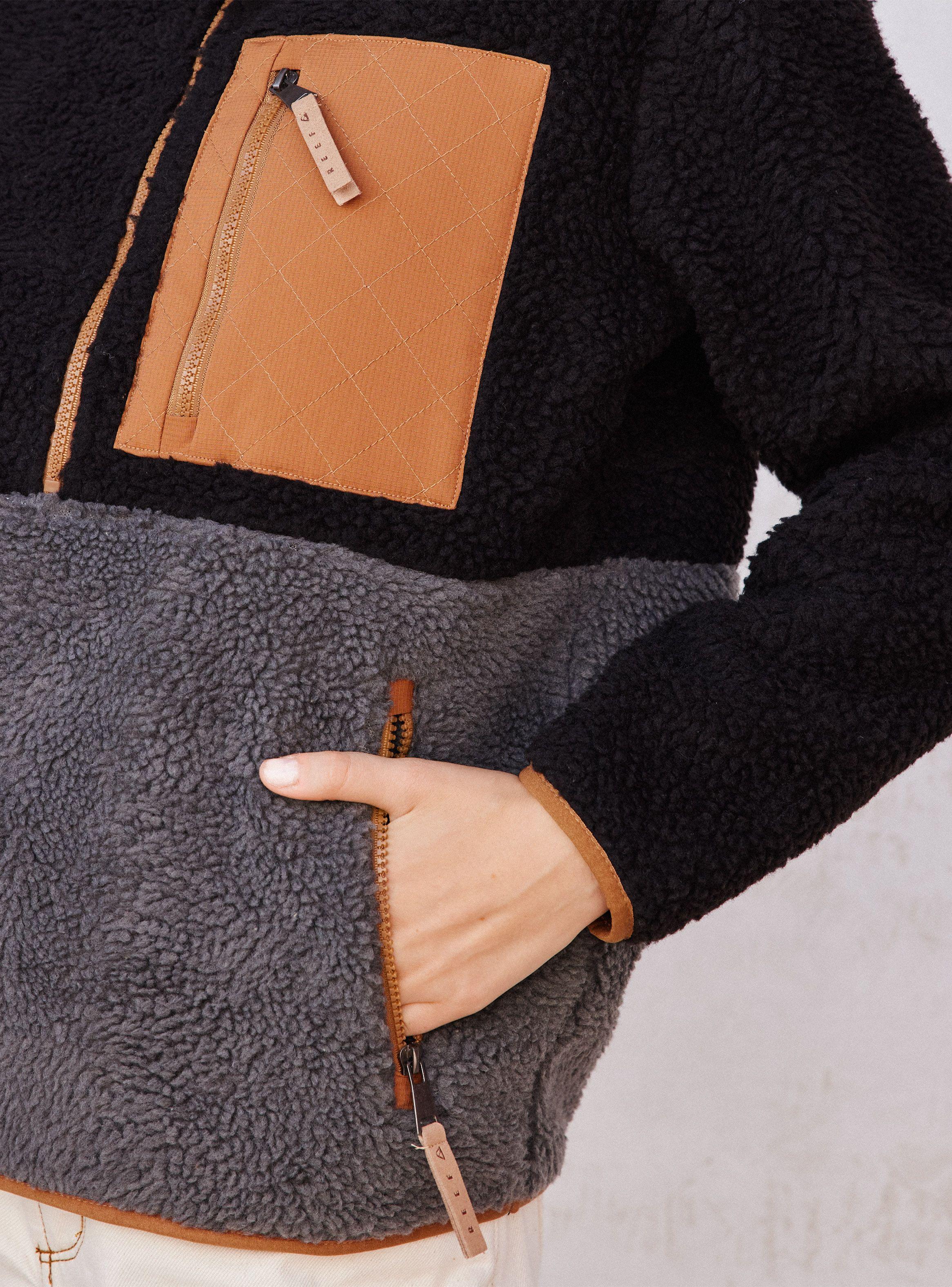 Polerón Sherpa Color Block Bolsillo-3