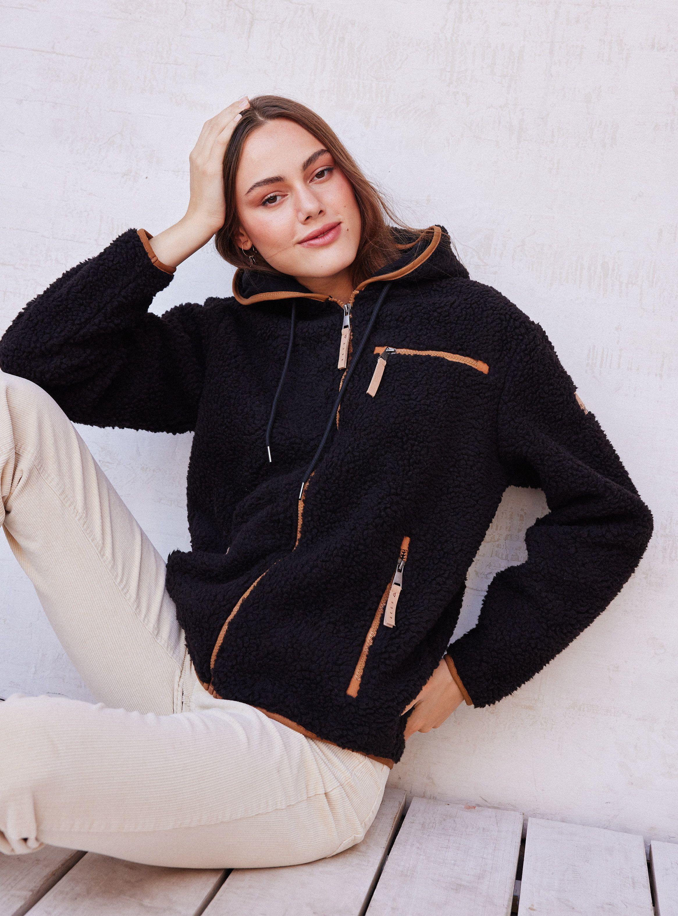 Polerón Sherpa Full Zipper con Gorro y Detalles-0