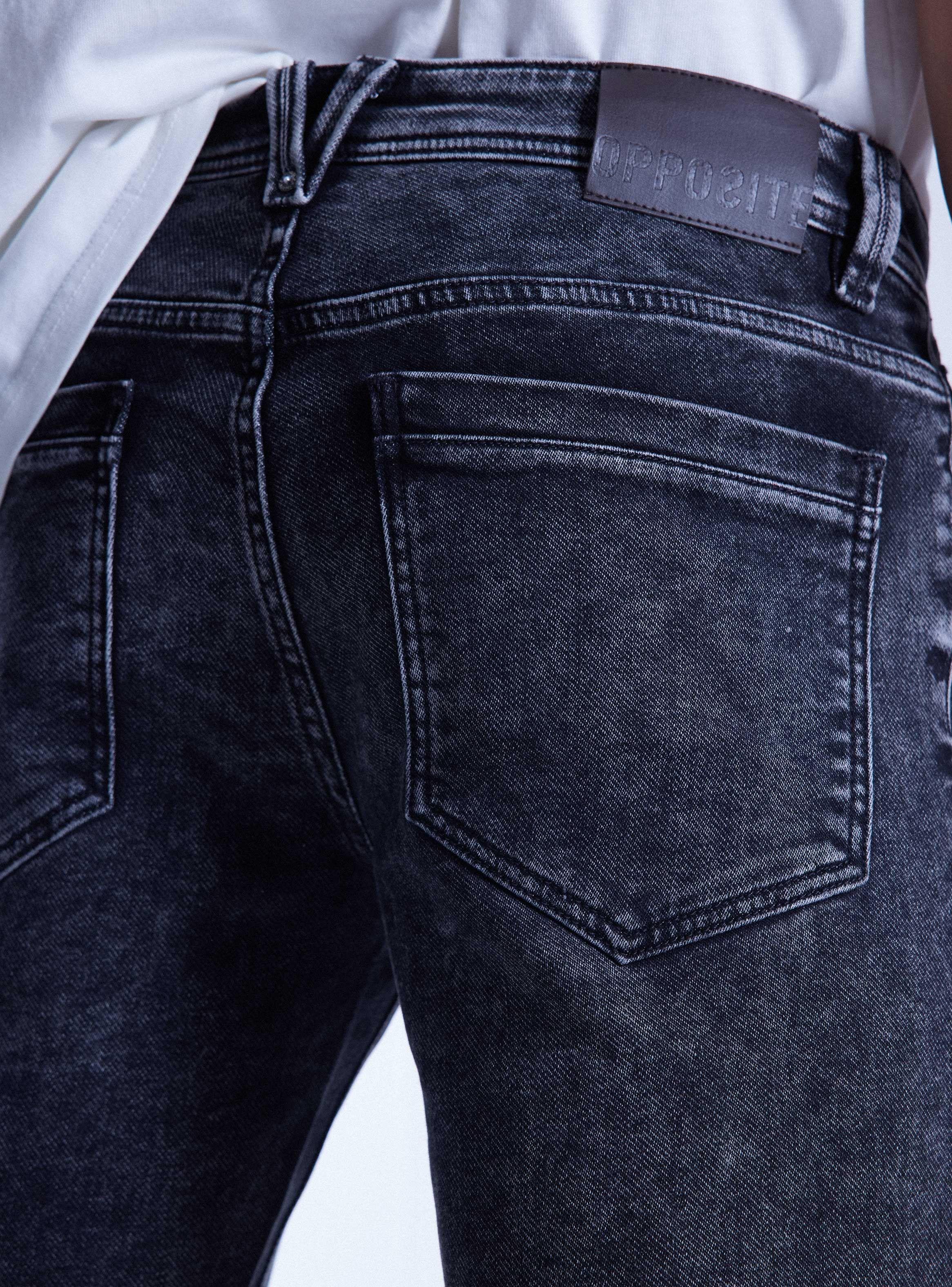 Jeans Grunge Craquelado Knitted Denim-3