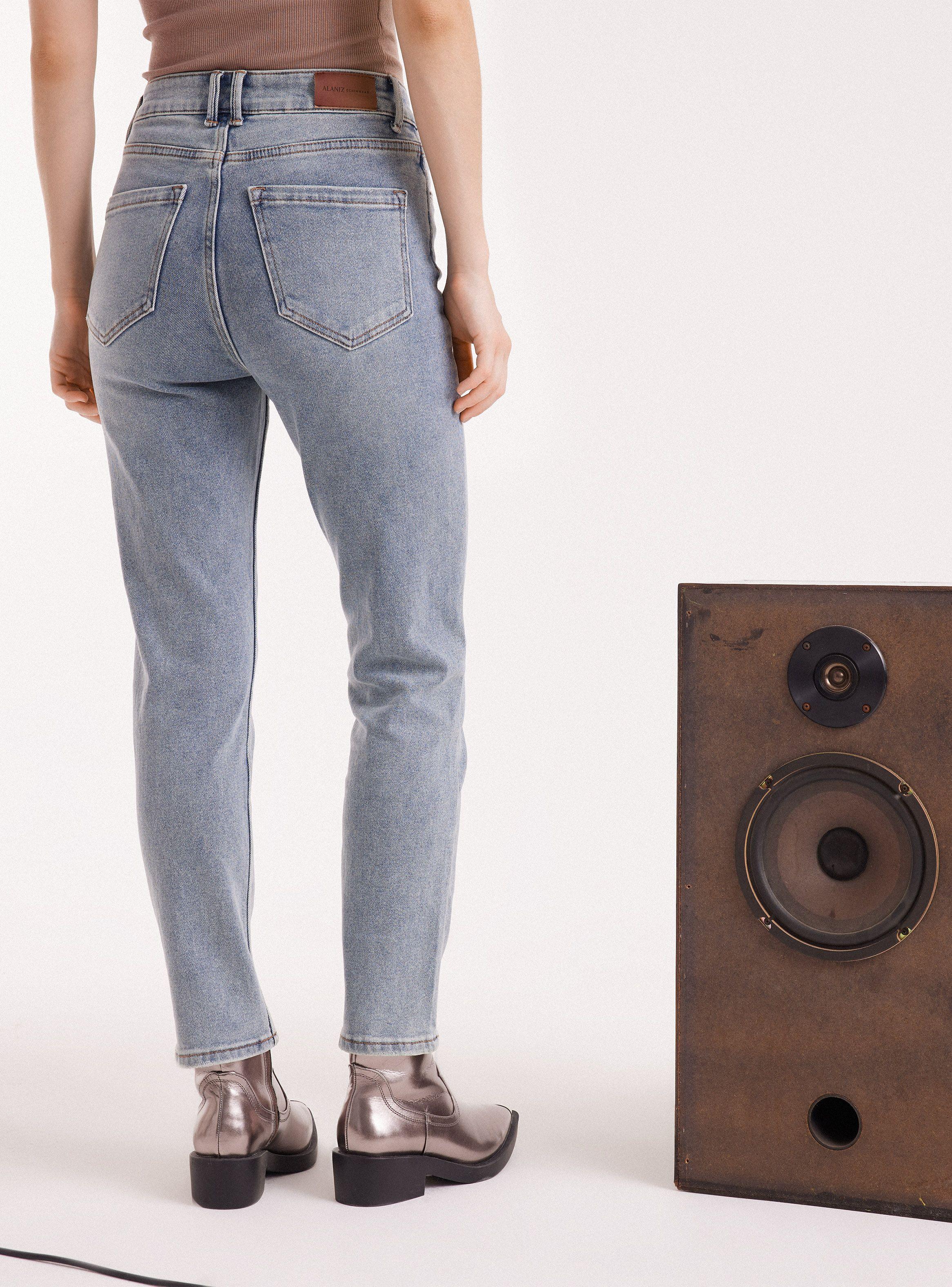 Jeans Skinny Fit De Tiro Medio-1