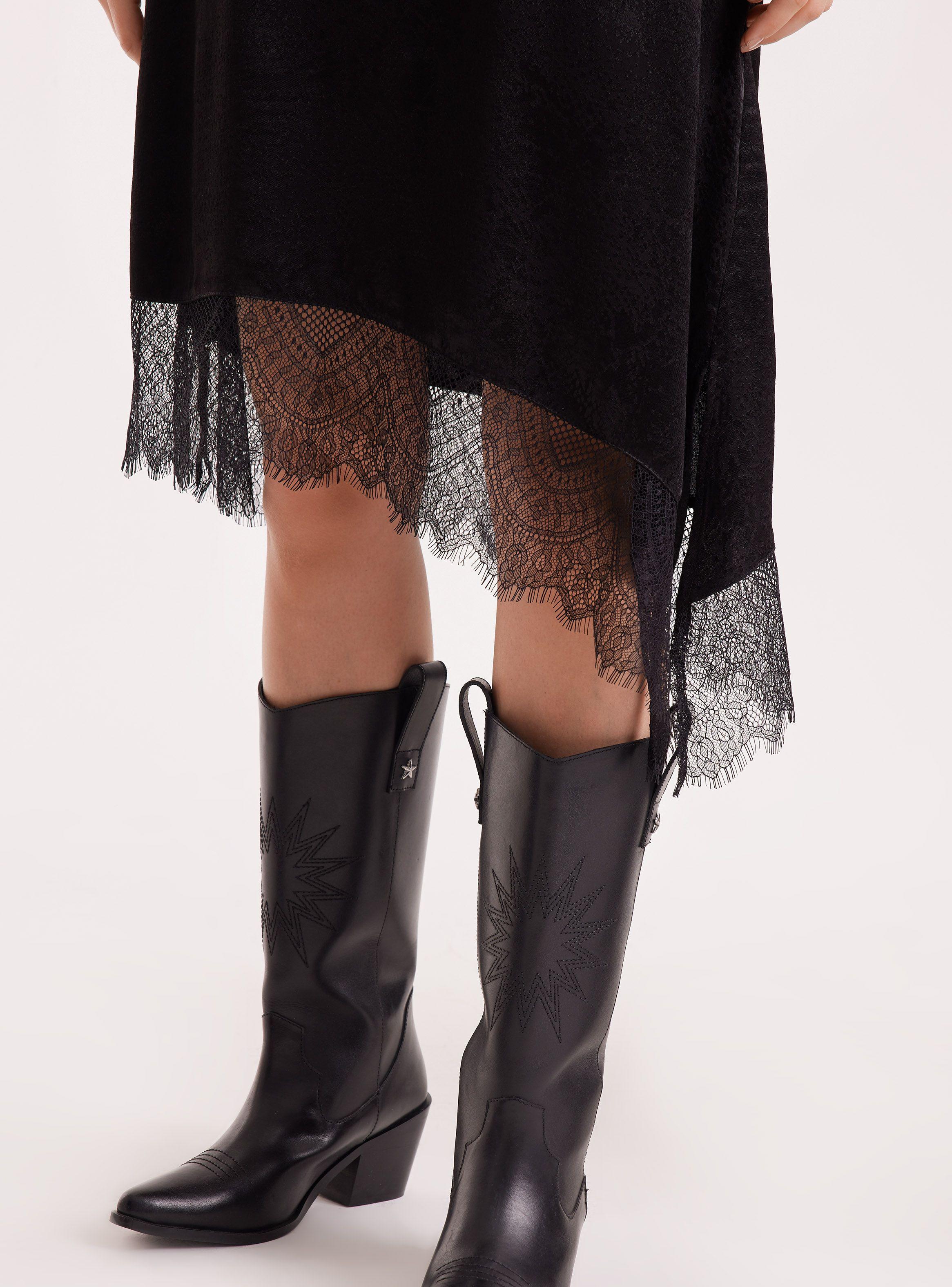 Vestido con Tirantes y Transparencia en Bordes-2