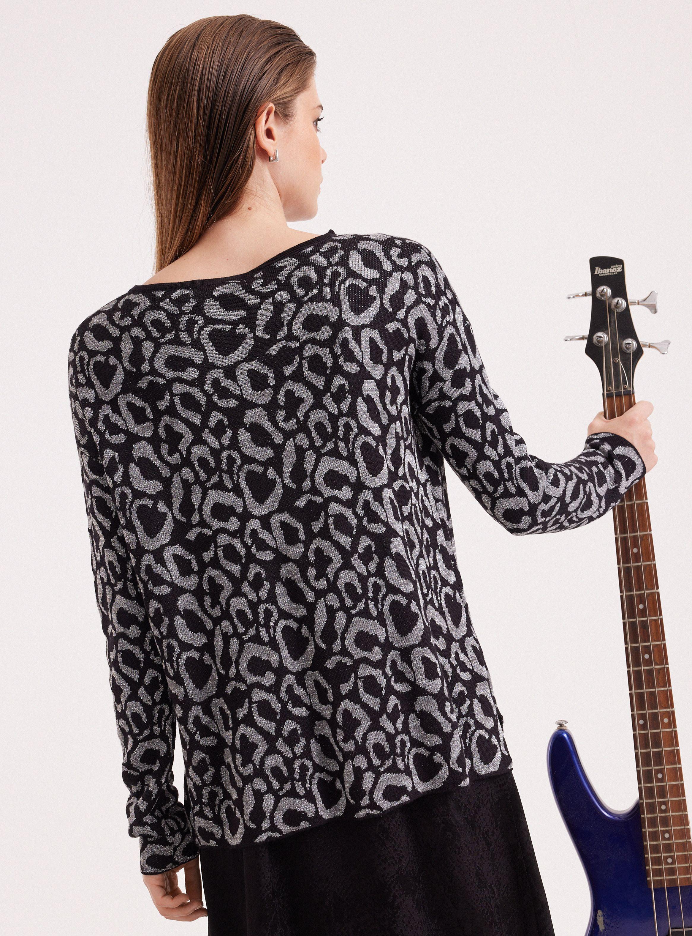 Sweater Jacquard Hilo Metalizado-1