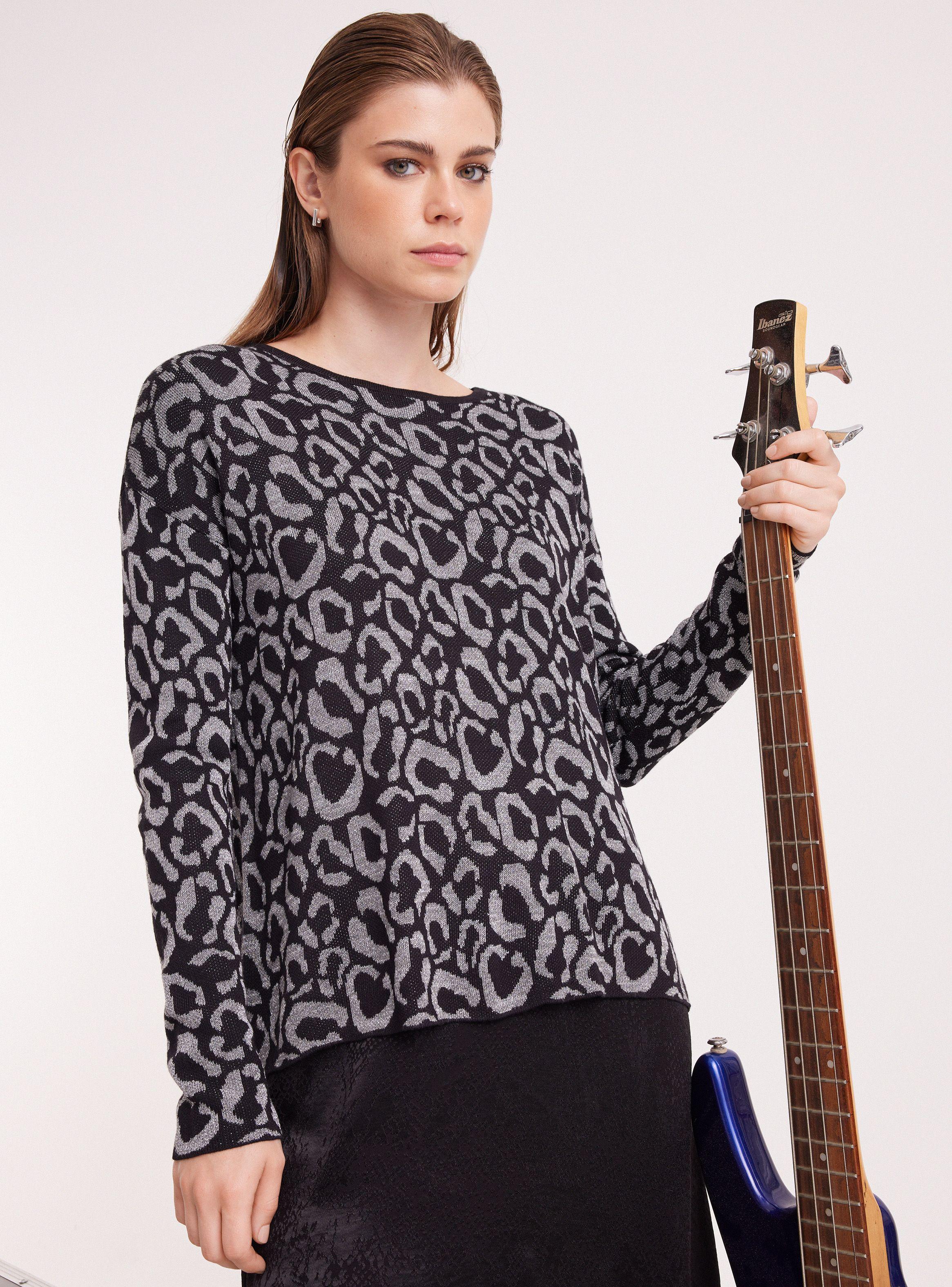 Sweater Jacquard Hilo Metalizado-0