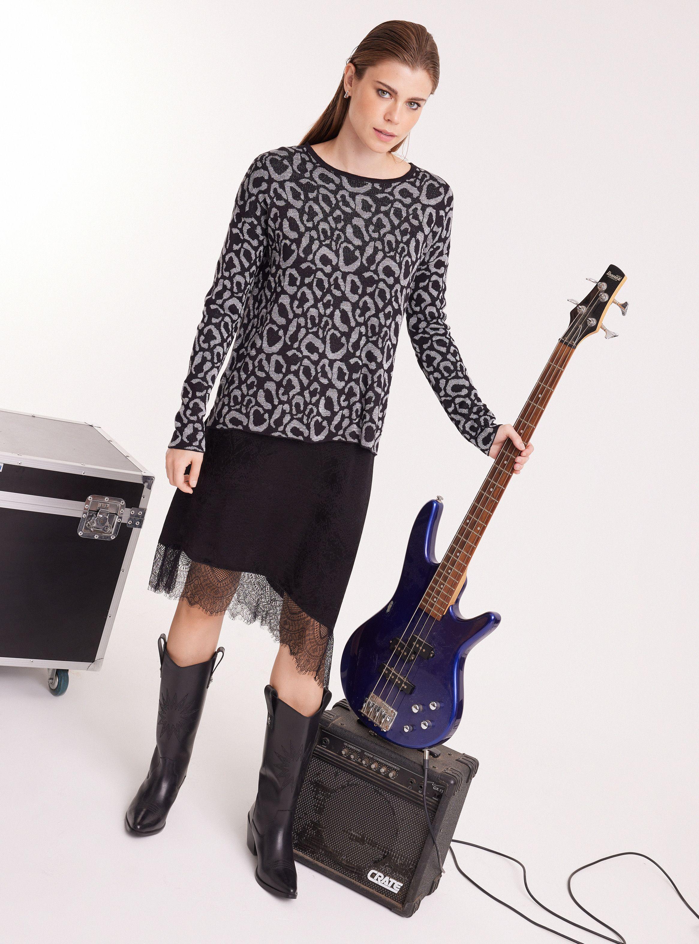 Sweater Jacquard Hilo Metalizado-4