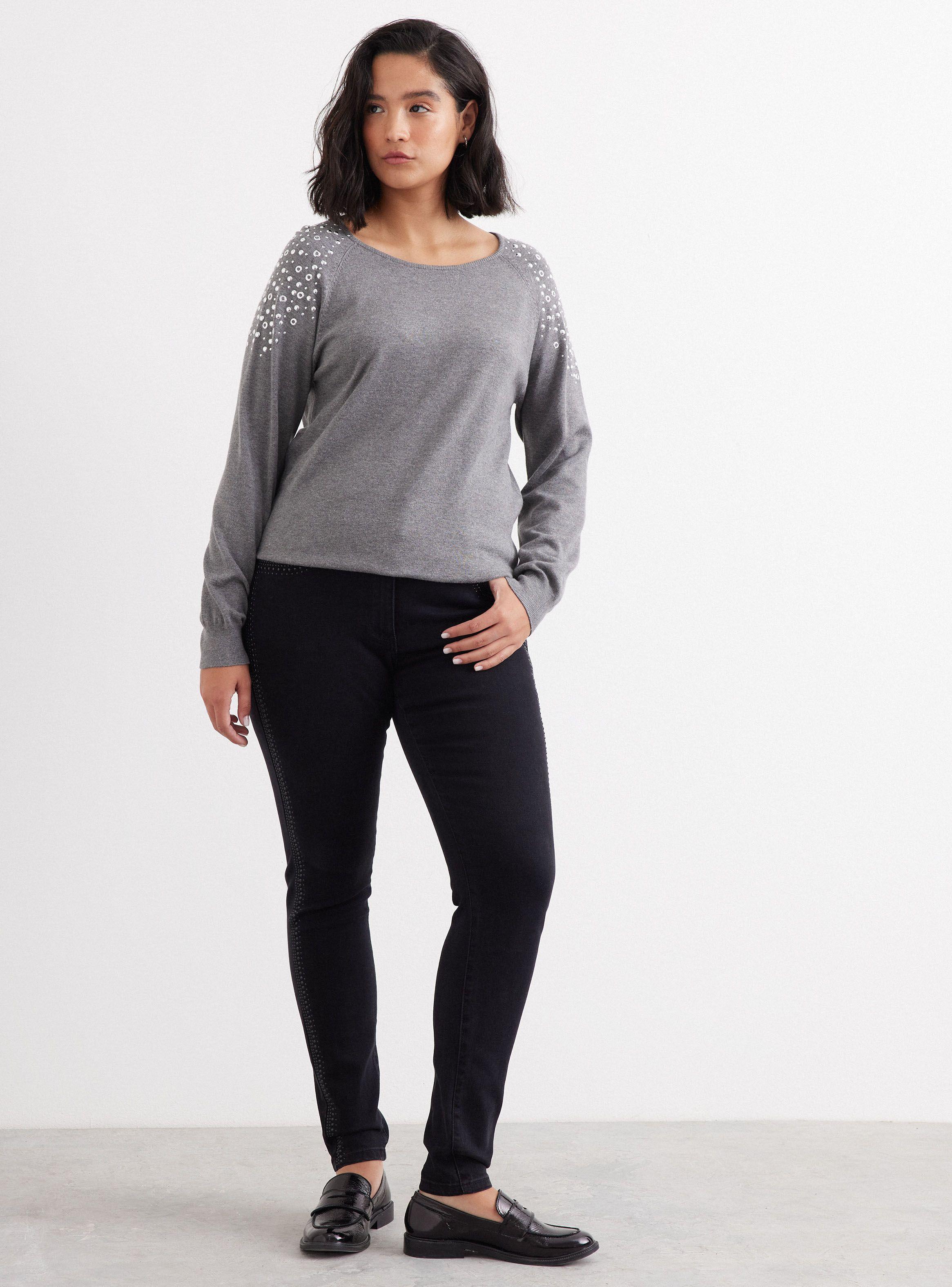 Sweater Aplicación Tachas en Hombros-4