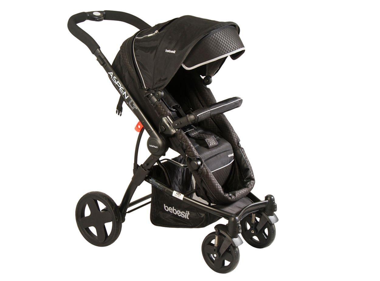 Coche Travel System Aspen Negro Bebesit-1