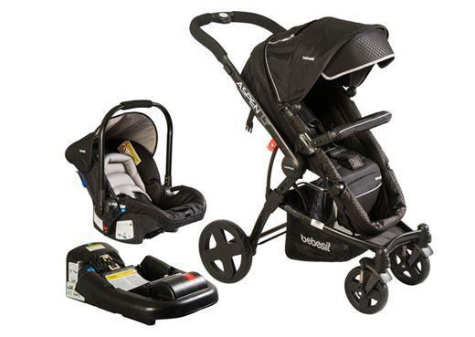 Coche Travel System Aspen Negro Bebesit-0