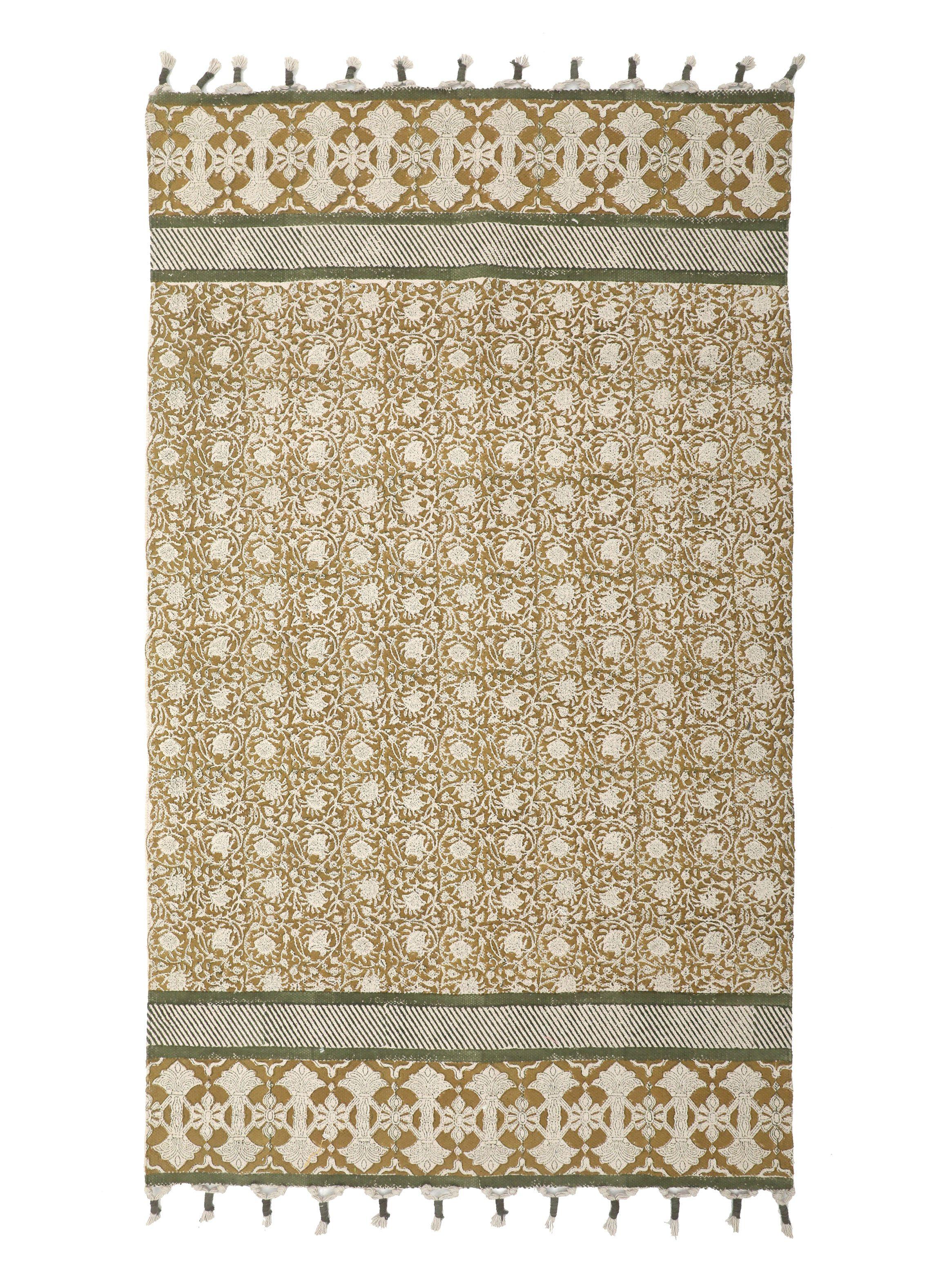 Bajada de Cama Block Algodón 90x150 cm Café-0