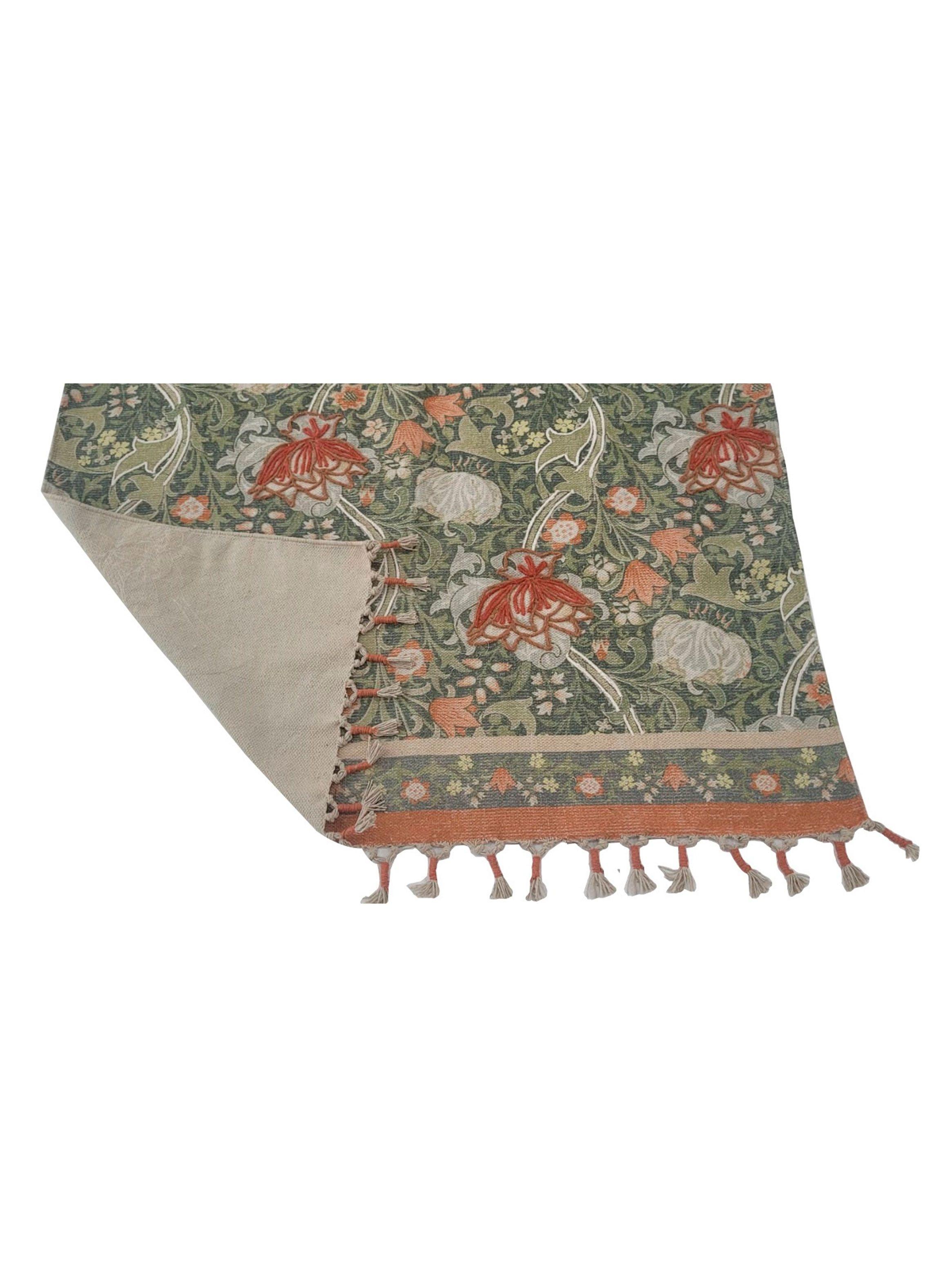 Alfombra Algodón Borda 120x180 cm Verde-2