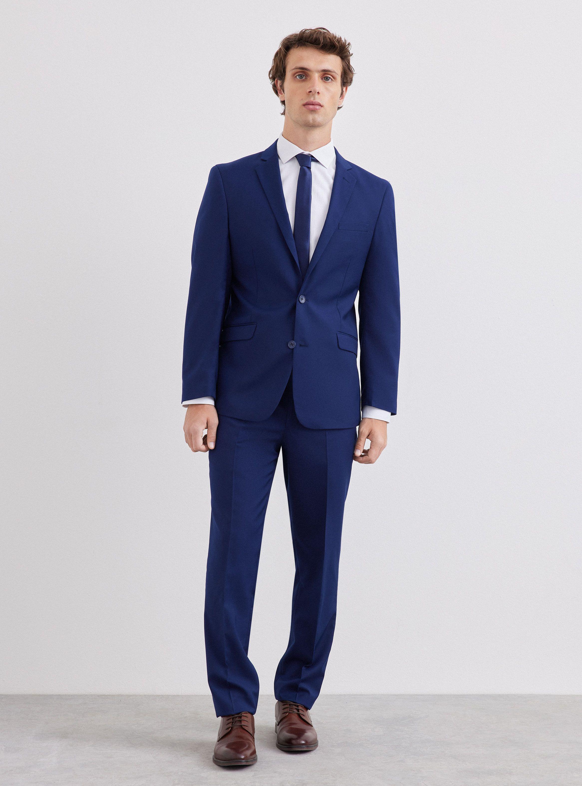 Traje Recto Fsia Texturada-0