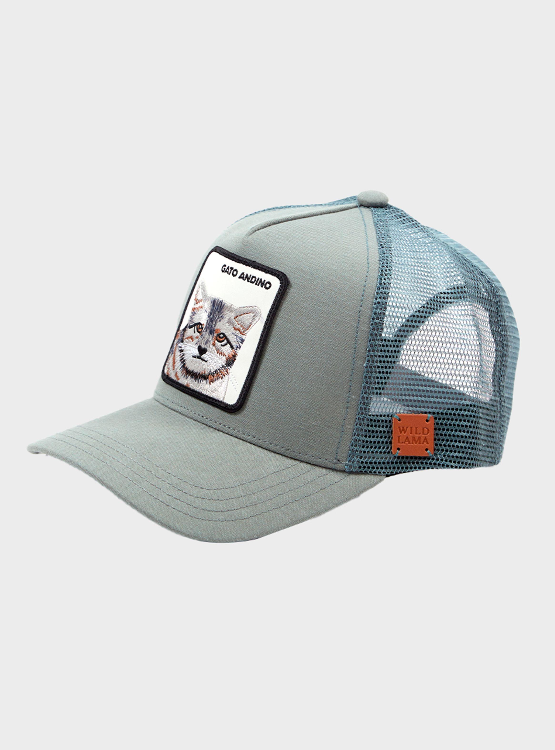 Jockey Animal Trucker Gato Andino Aqua Lino-2