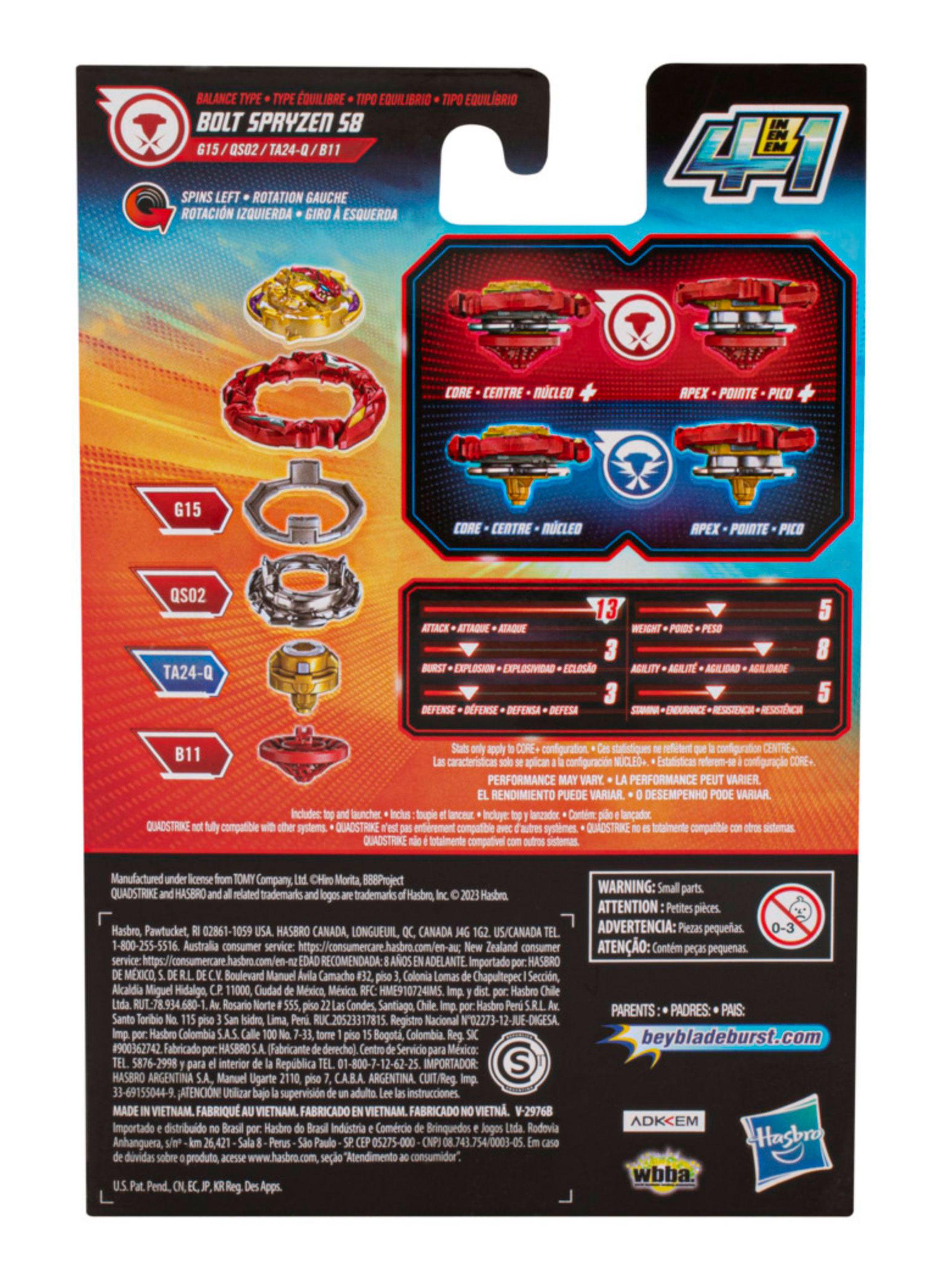 Trompo Burst QuadStrike Bolt Spryzen S8-3