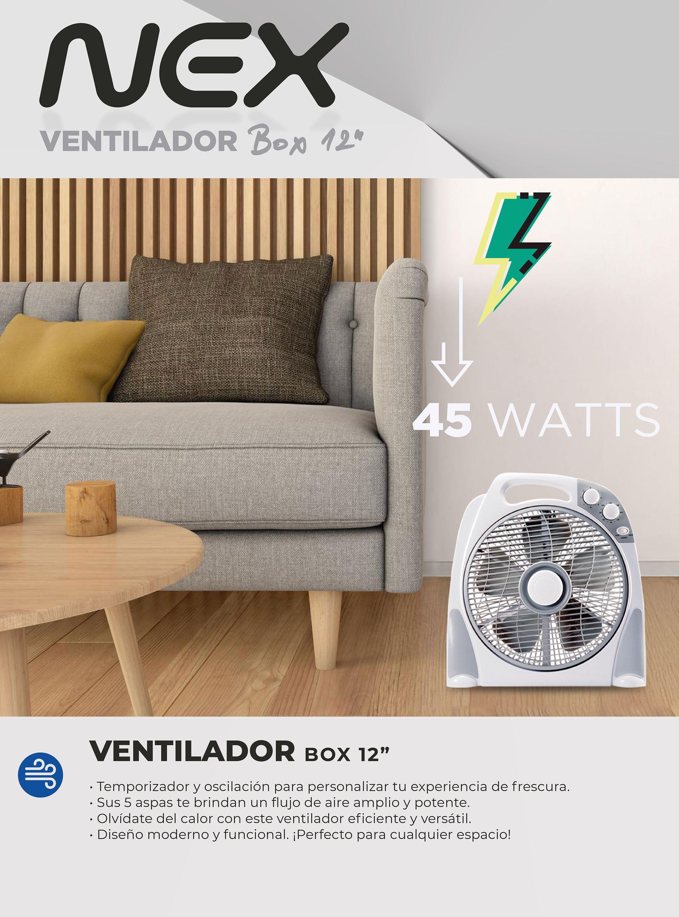 Ventilador de Sobremesa 12" Box Blanco VBX1210W-5