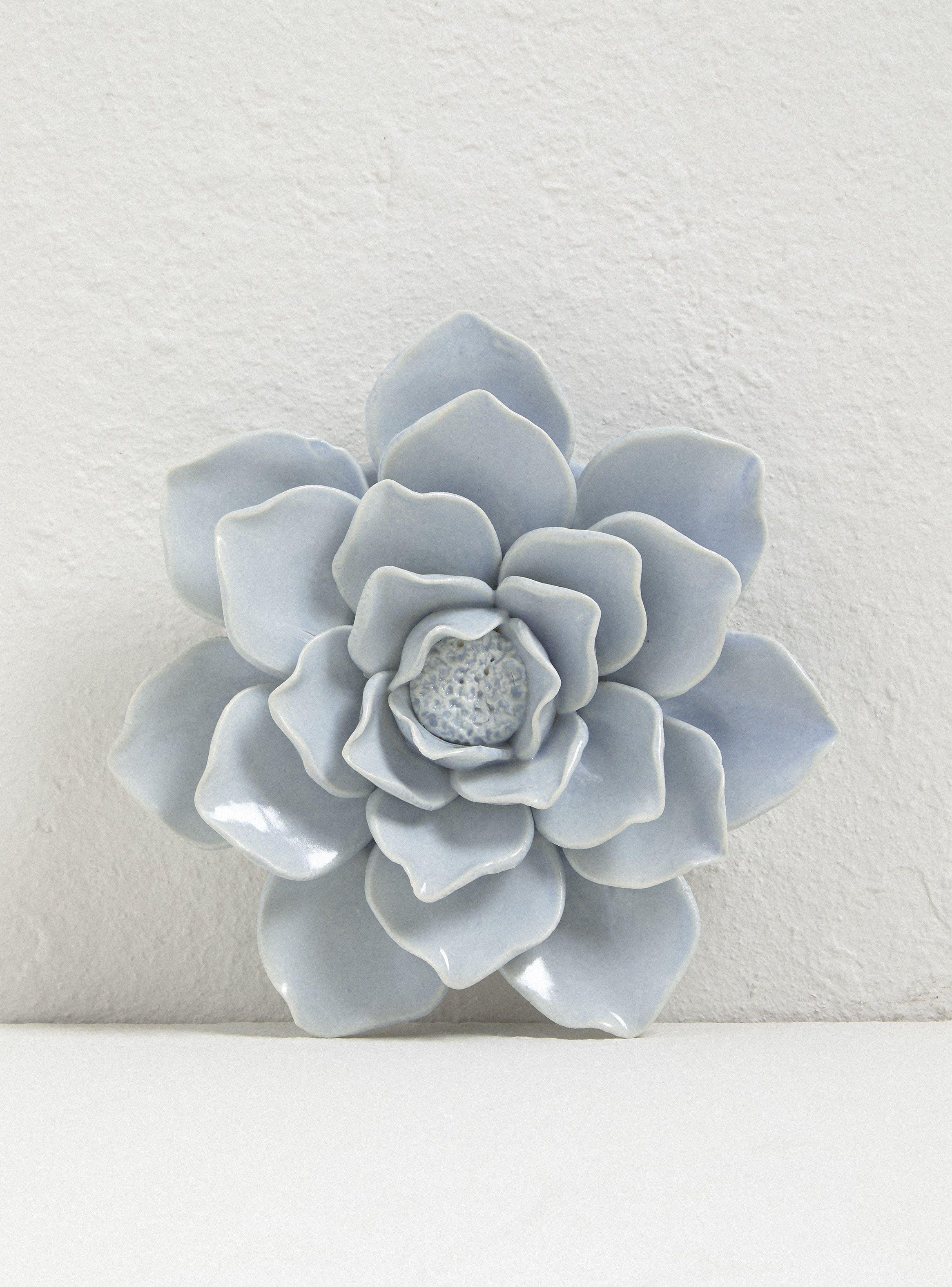 Flor Decorativa Cerámica 2-0