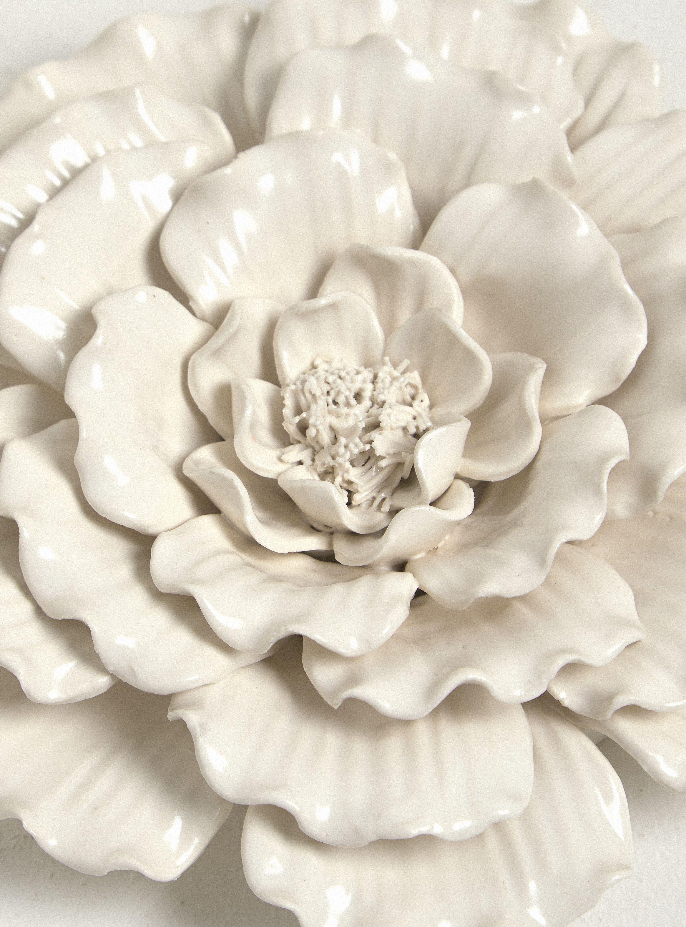 Flor Decorativa Cerámica 1-2