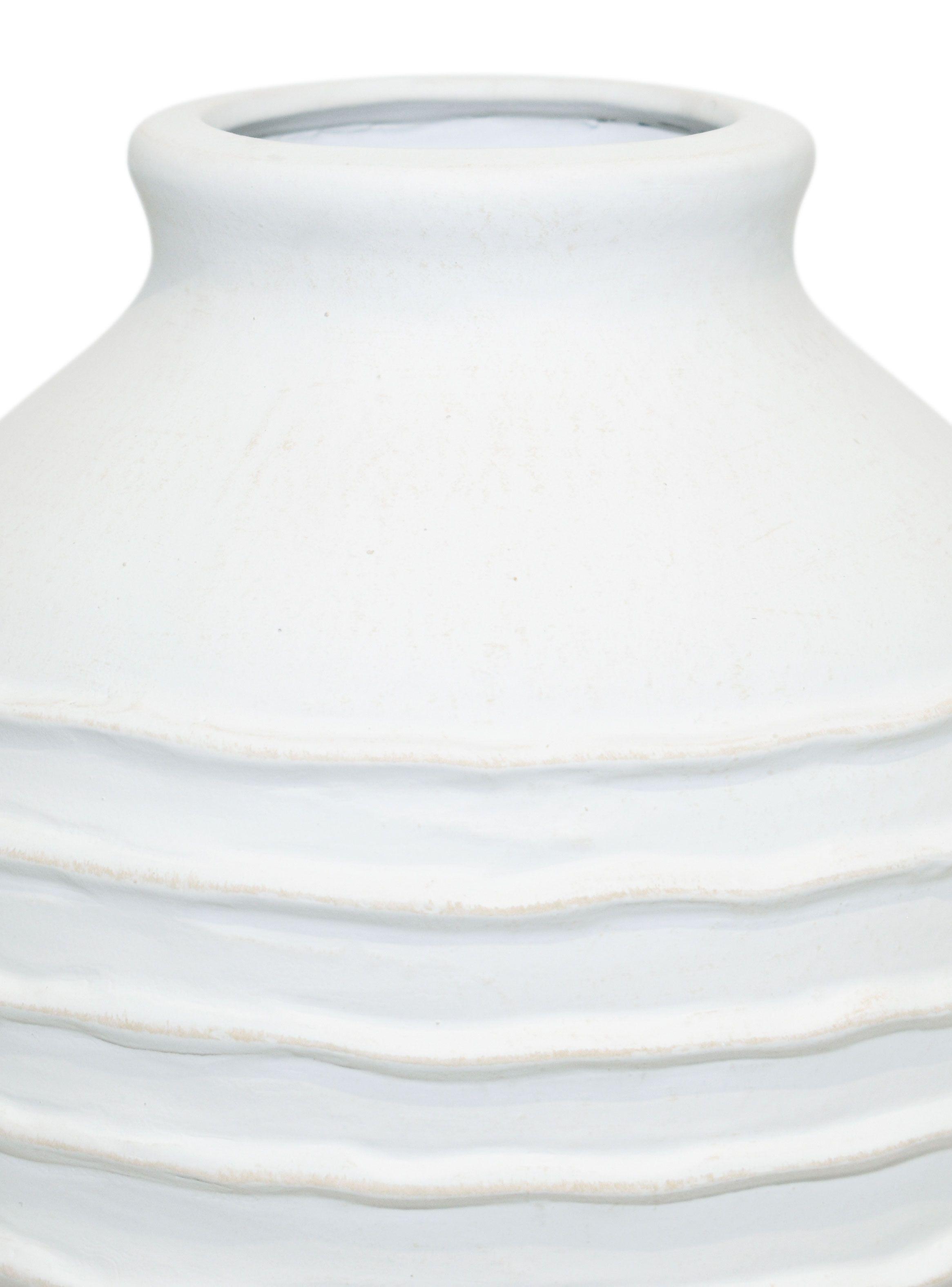 Jarrón Cerámica Blanco 30 cm-1