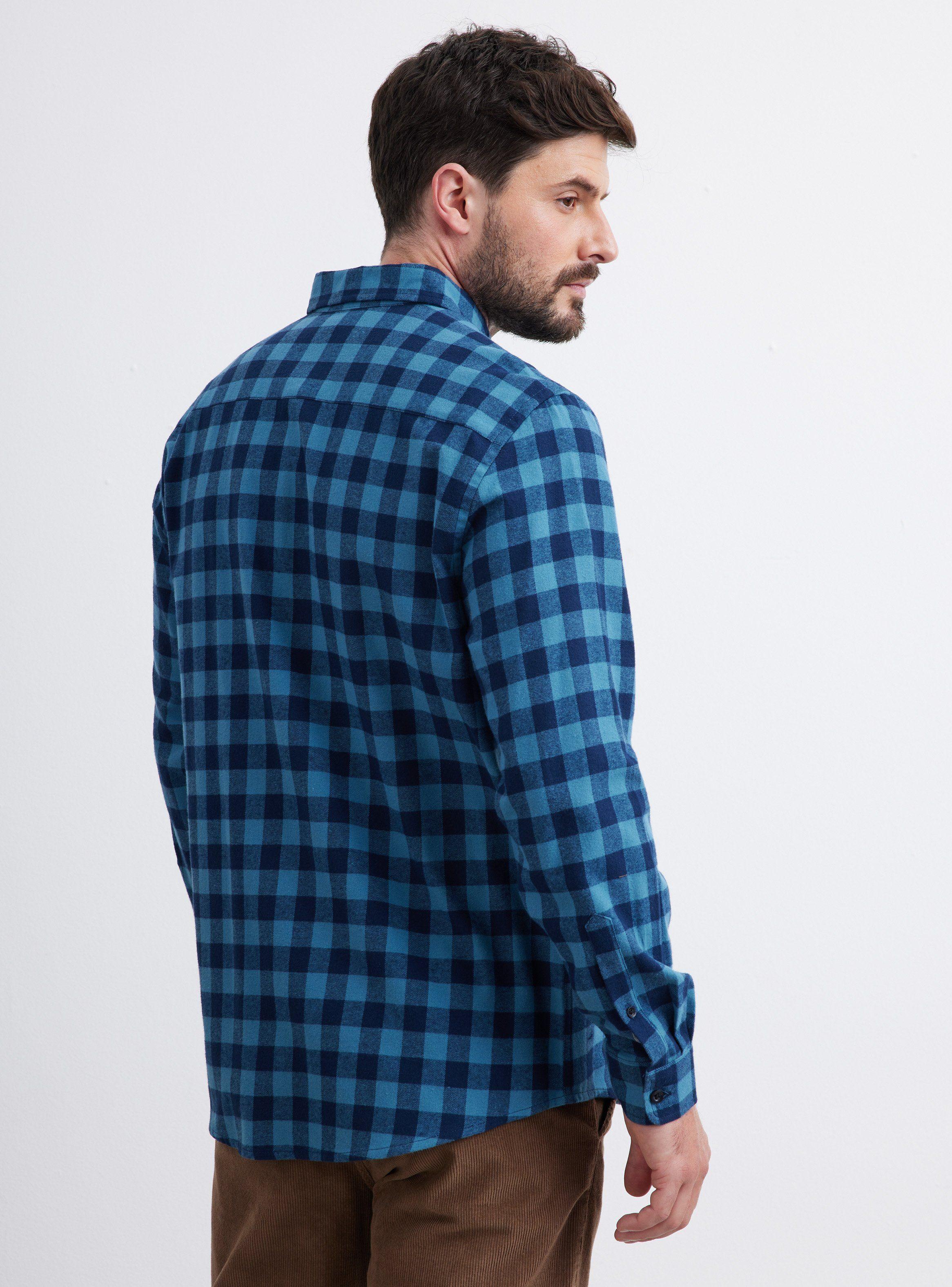 Camisa de Vestir ML Franela Cuadros Medianos Regular Fit-1