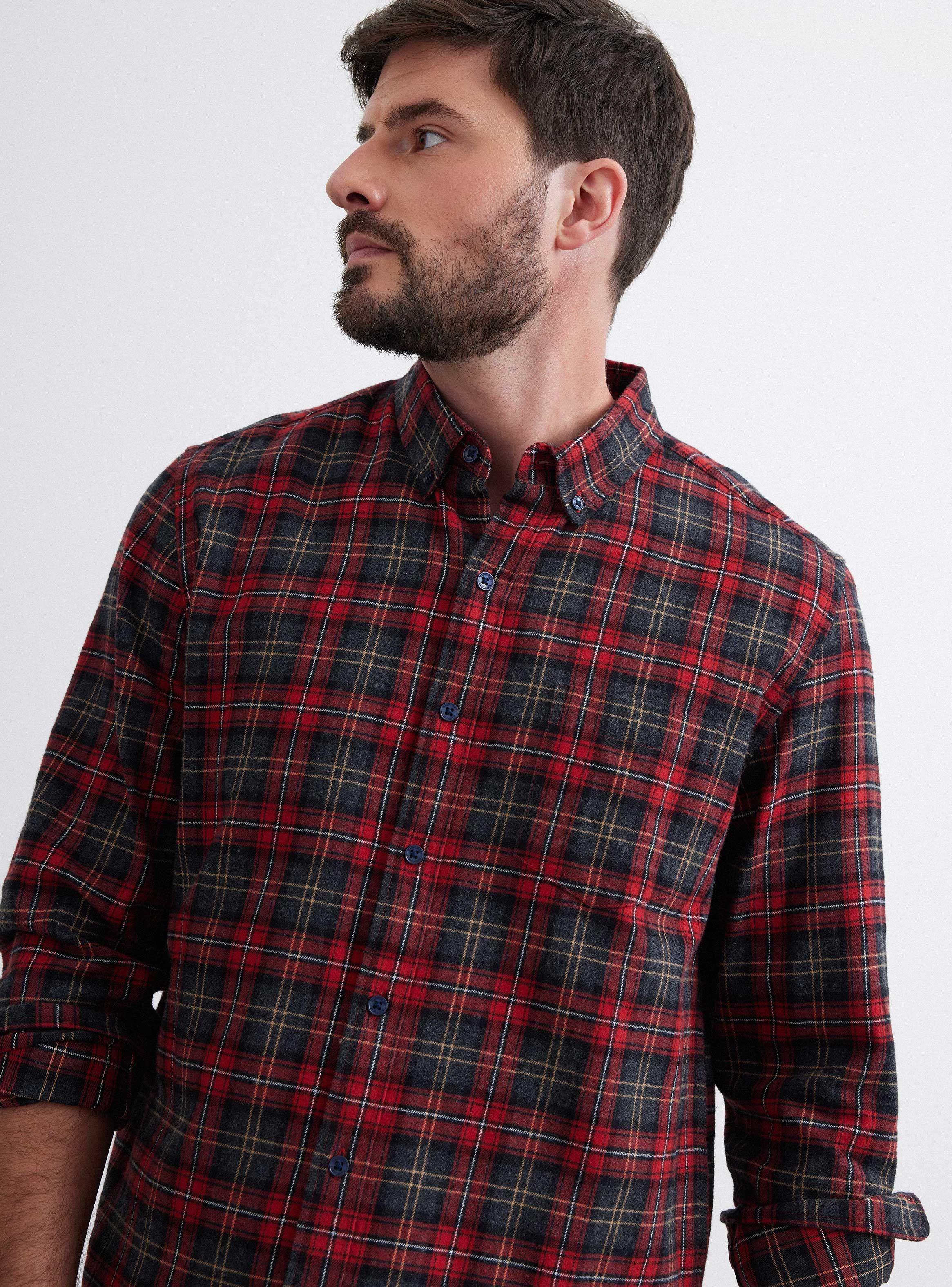 Camisa de Vestir ML Franela Checks Regular Fit-2