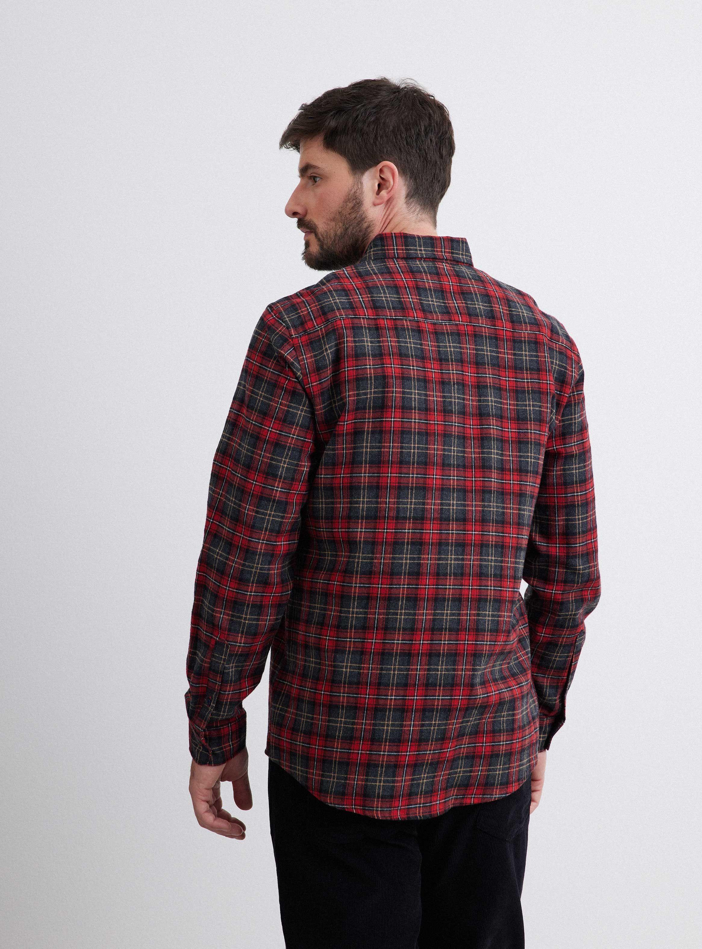 Camisa de Vestir ML Franela Checks Regular Fit-1