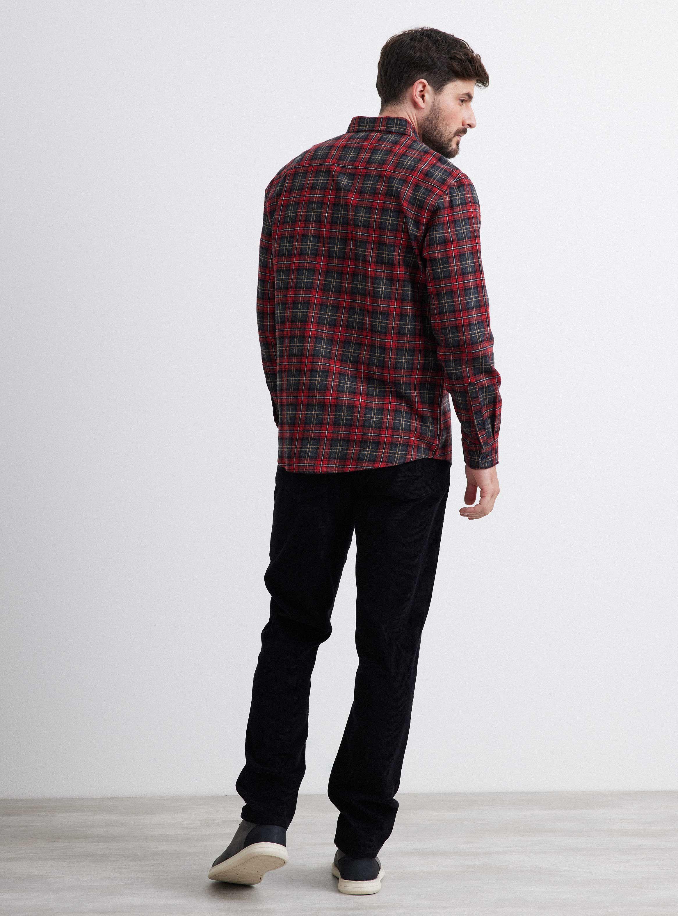 Camisa de Vestir ML Franela Checks Regular Fit-5