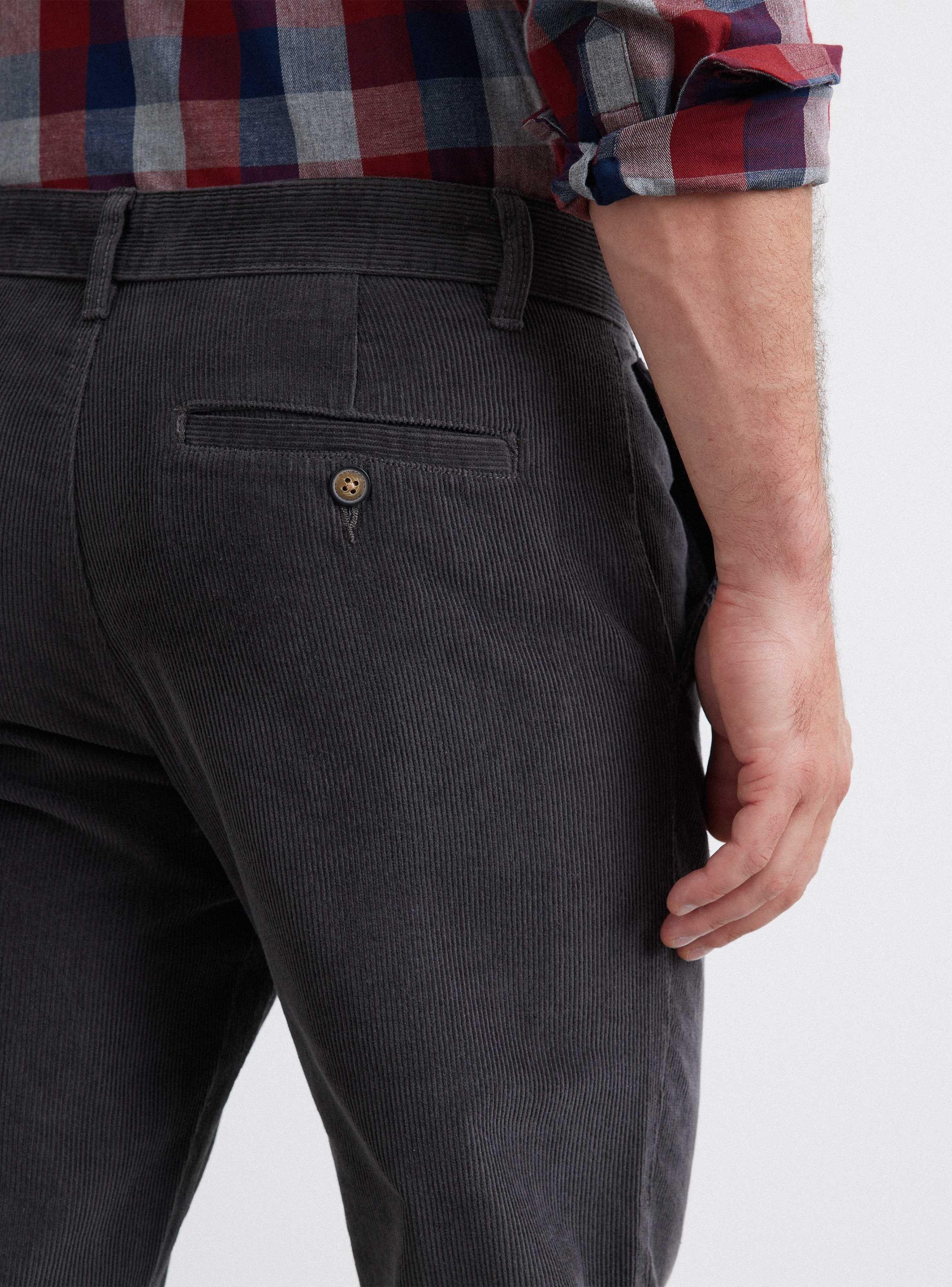 Pantalón Cotelé Corte Chino Regular Fit-3