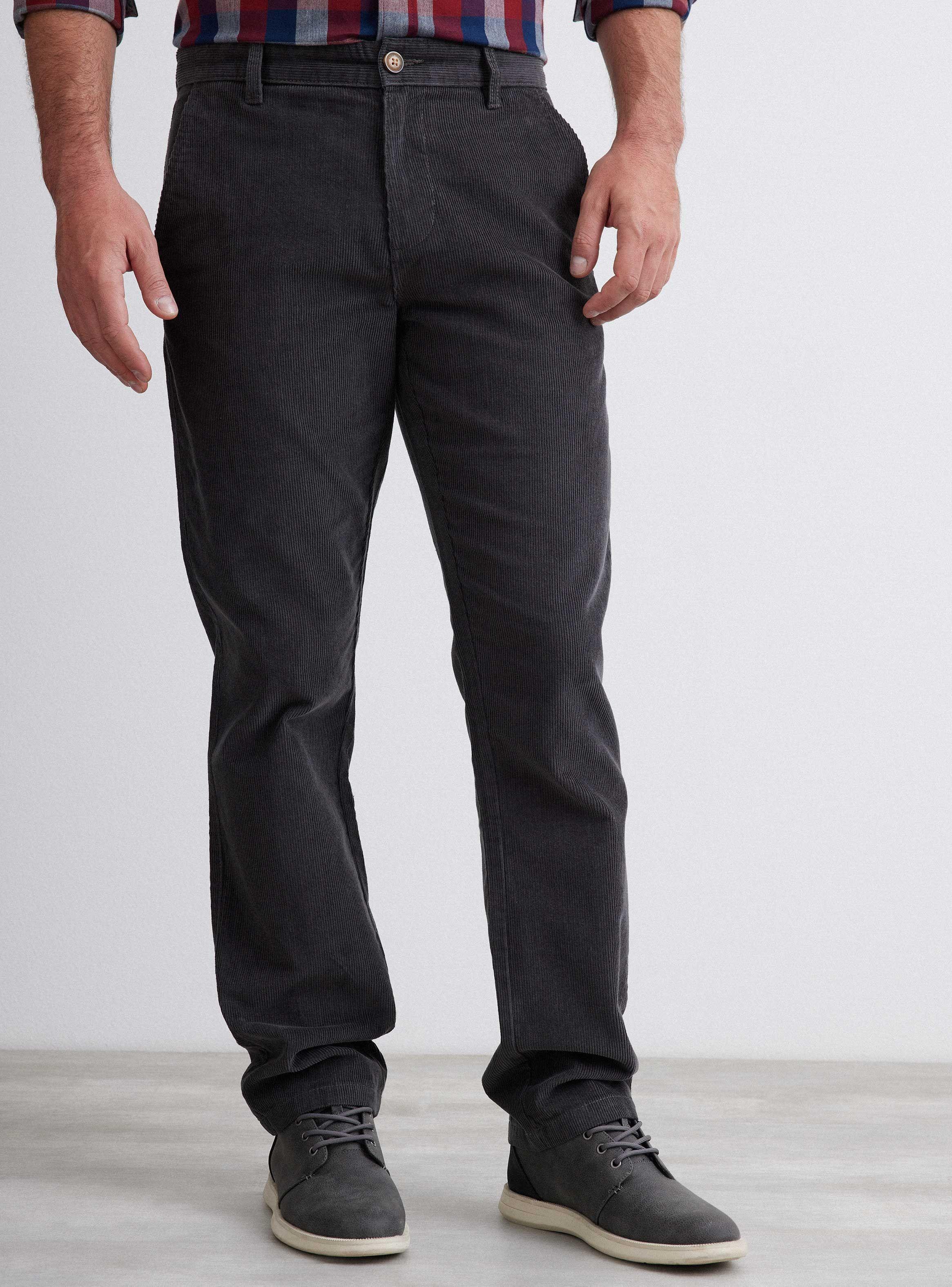 Pantalón Cotelé Corte Chino Regular Fit-0