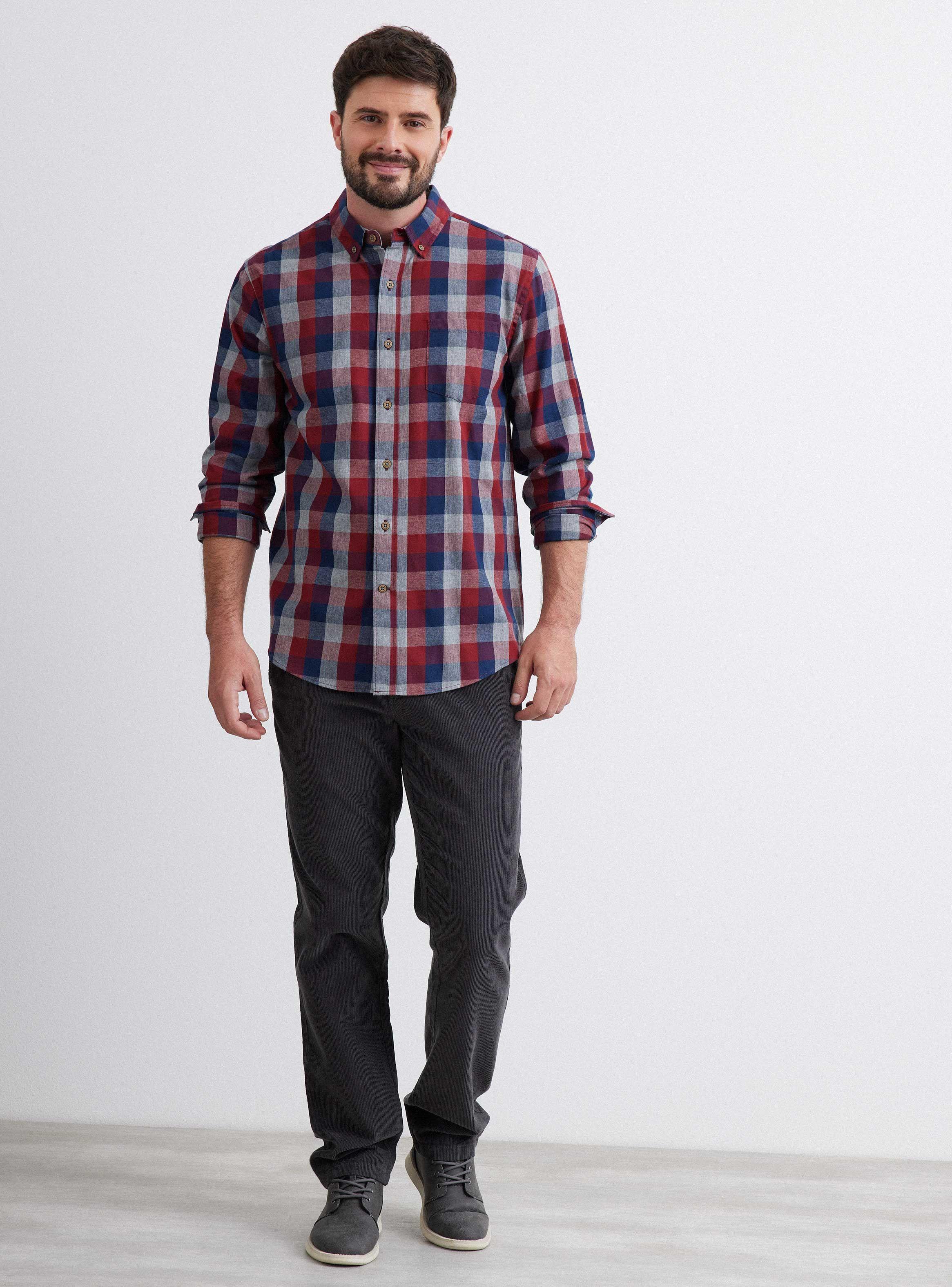 Pantalón Cotelé Corte Chino Regular Fit-4