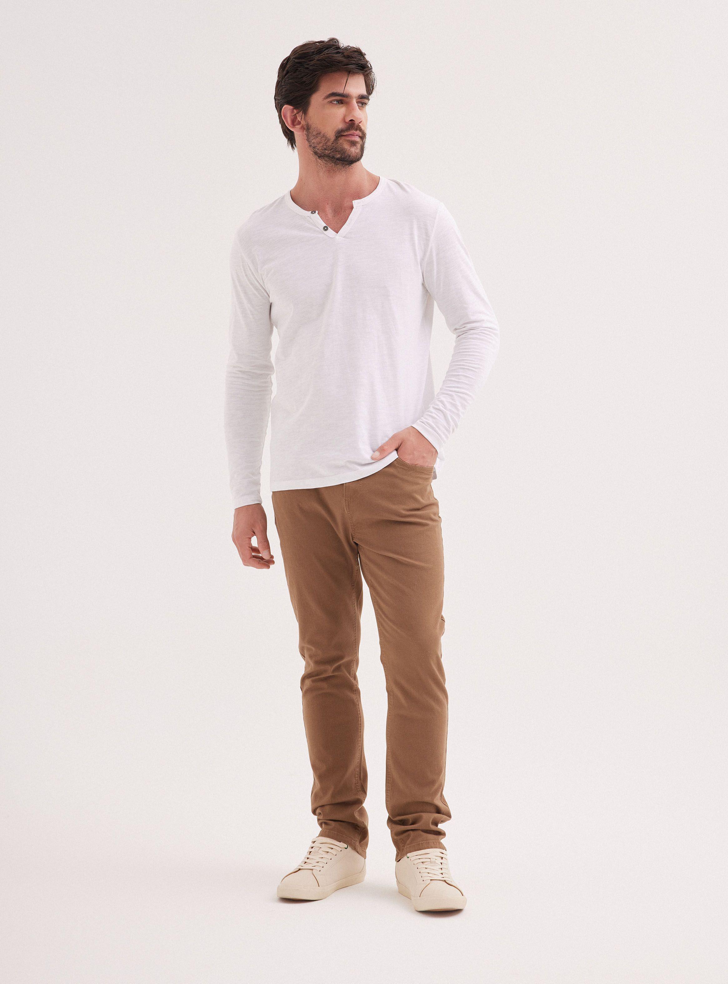 Pantalón Elastano Moda Slim Fit-4