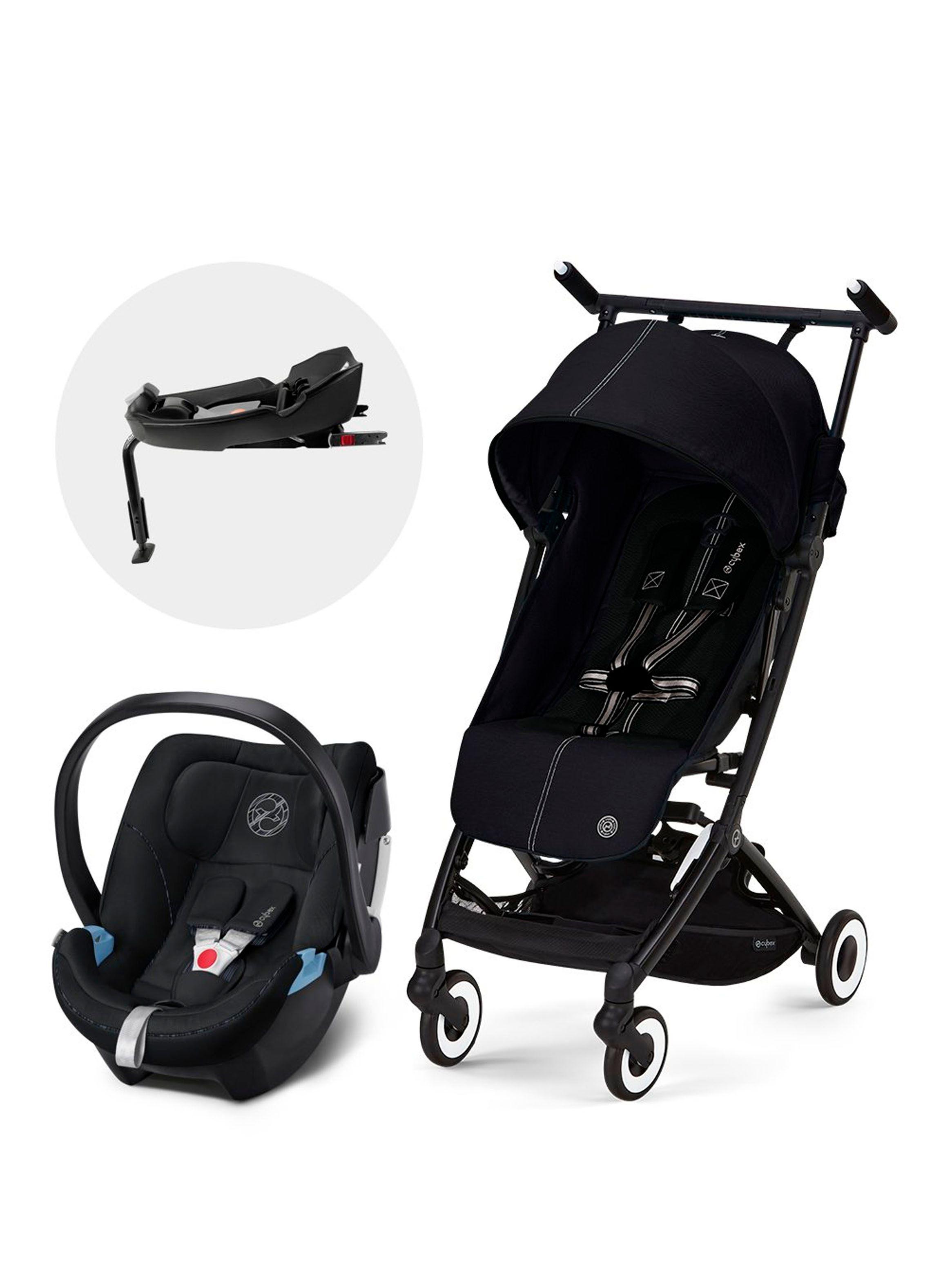 Coche Travel System Libelle Negro y Silla Aton5-0
