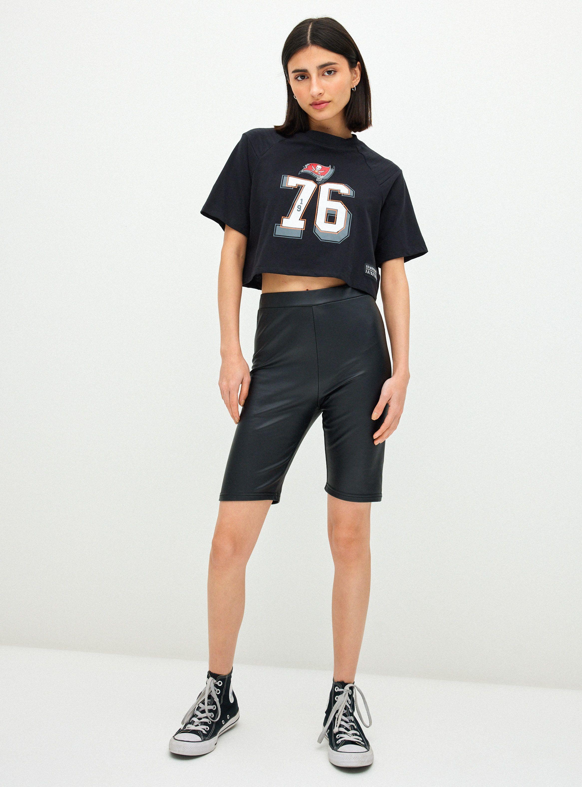 Polera Crop Estampada Manga Corta Cuello Redondo-3
