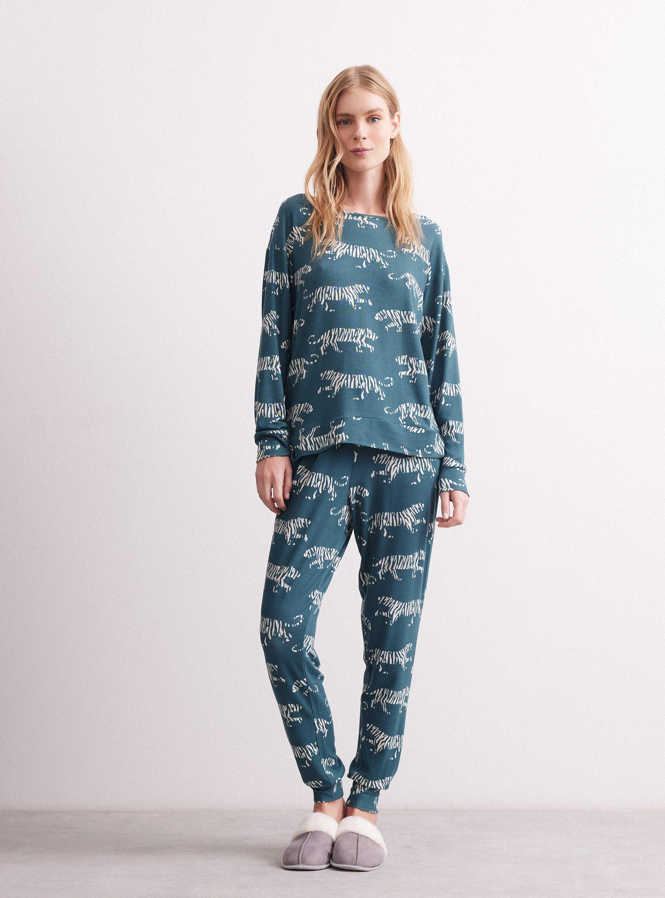 Pijama Largo Full Print Pretina-4