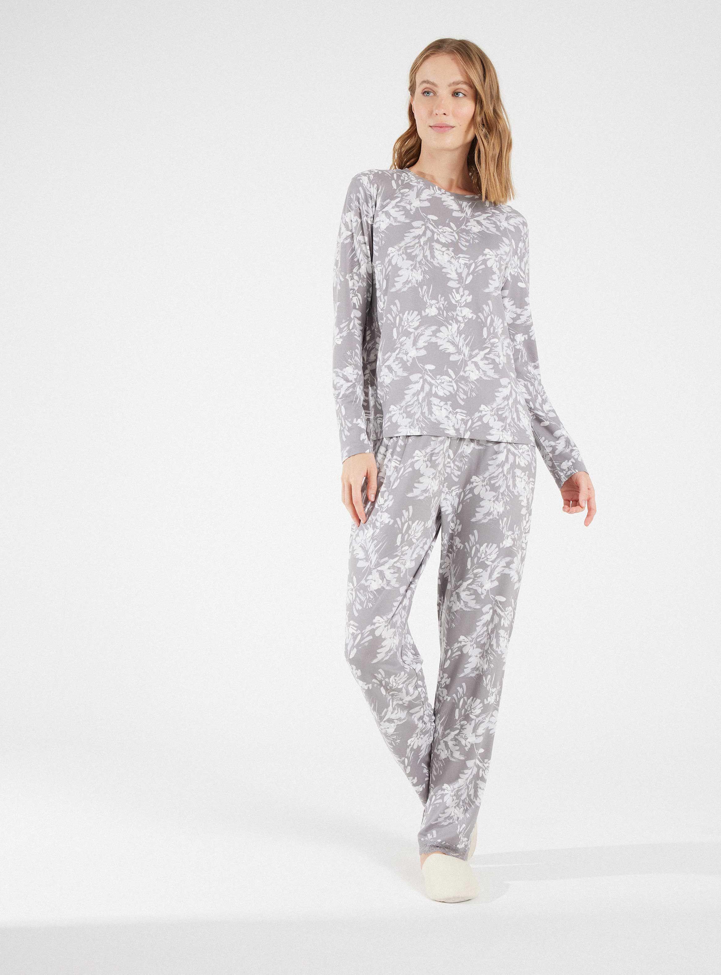 Pijamas Full Print Detalles Encaje-4