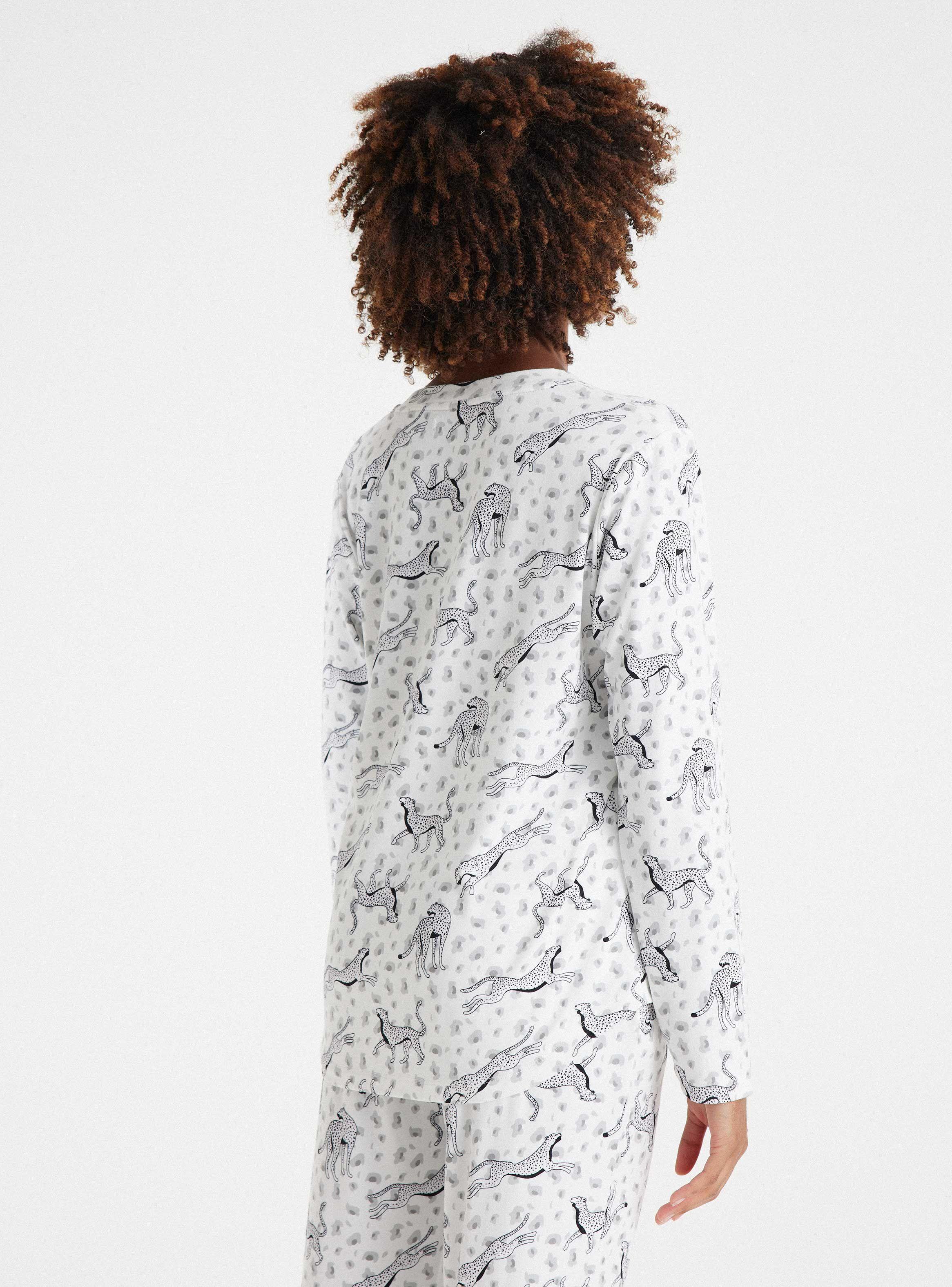 Pijama Largo Top Y Pantalón Full Print-1