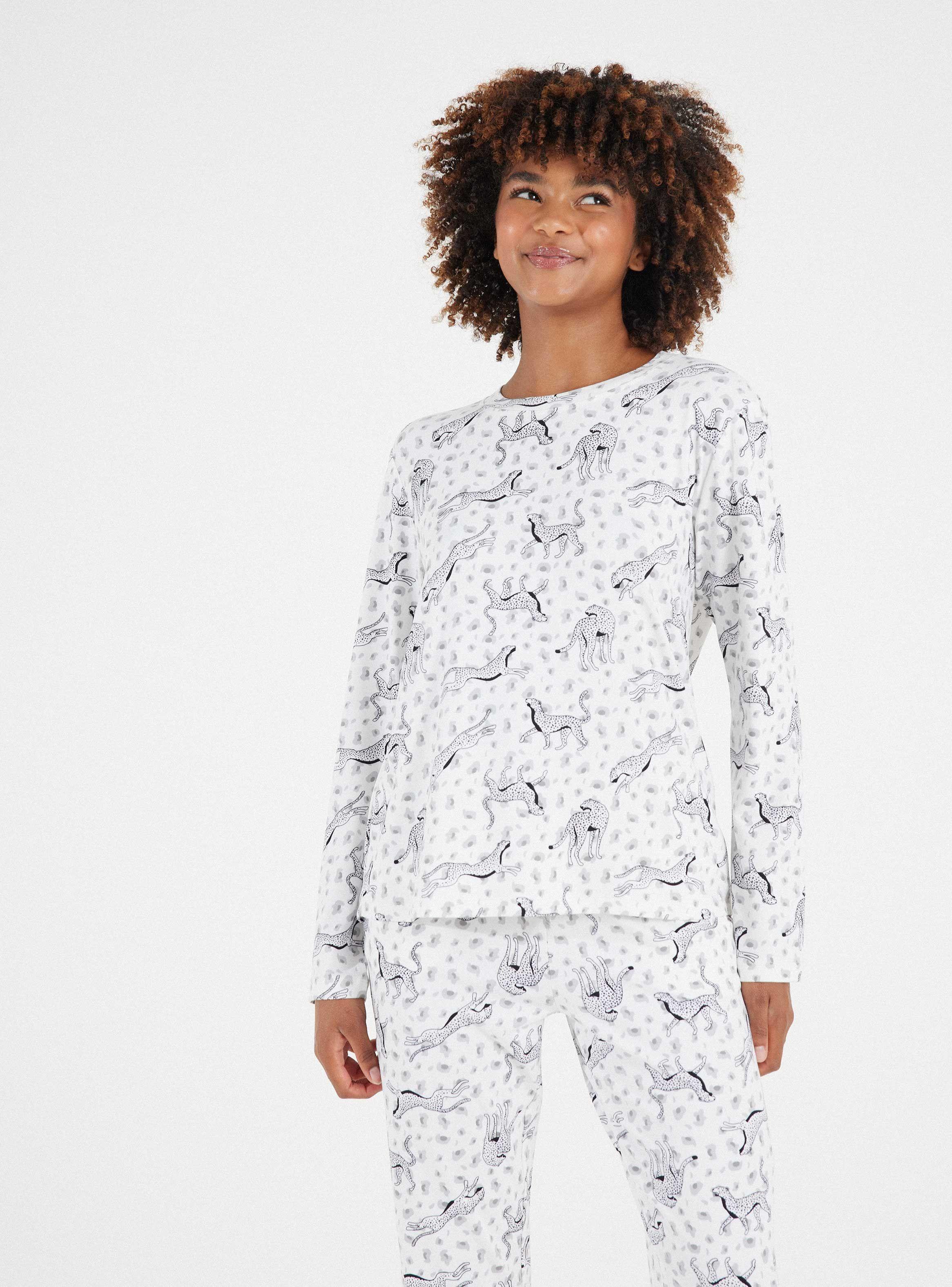 Pijama Largo Top Y Pantalón Full Print-0