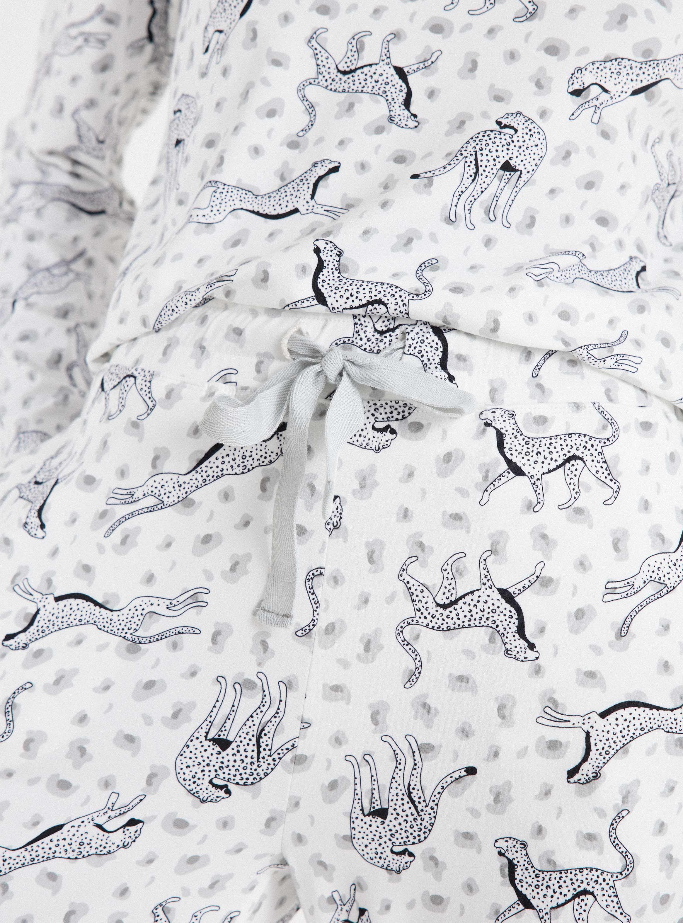 Pijama Largo Top Y Pantalón Full Print-3