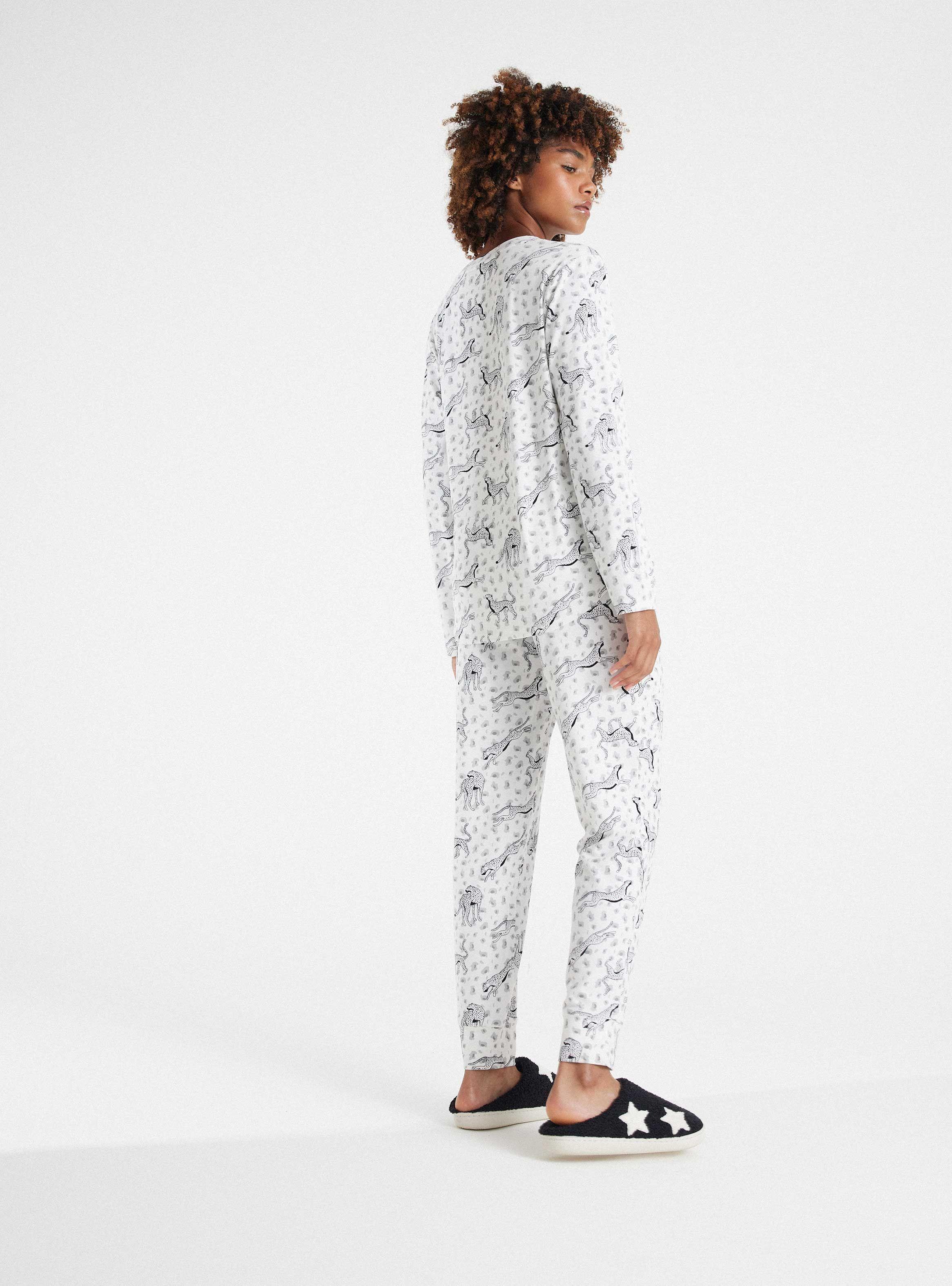 Pijama Largo Top Y Pantalón Full Print-5