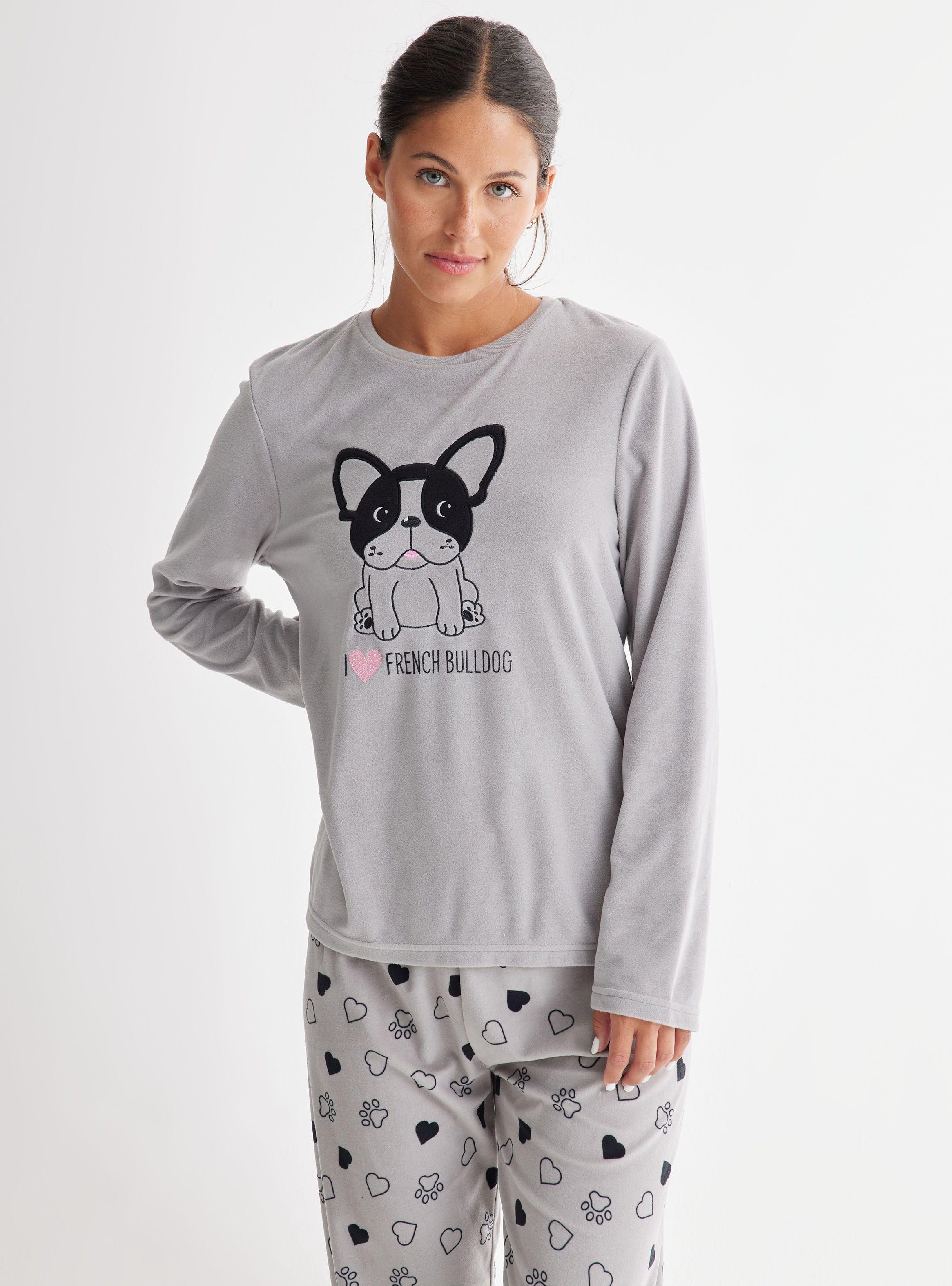 Pijama Print Central Pant Full Print Tela Velour-0