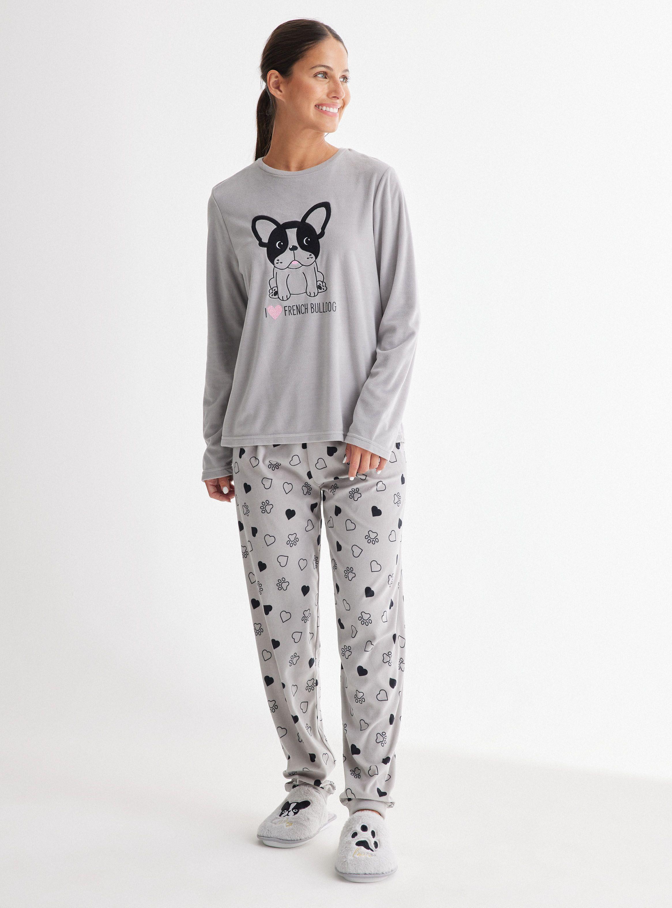 Pijama Print Central Pant Full Print Tela Velour-4