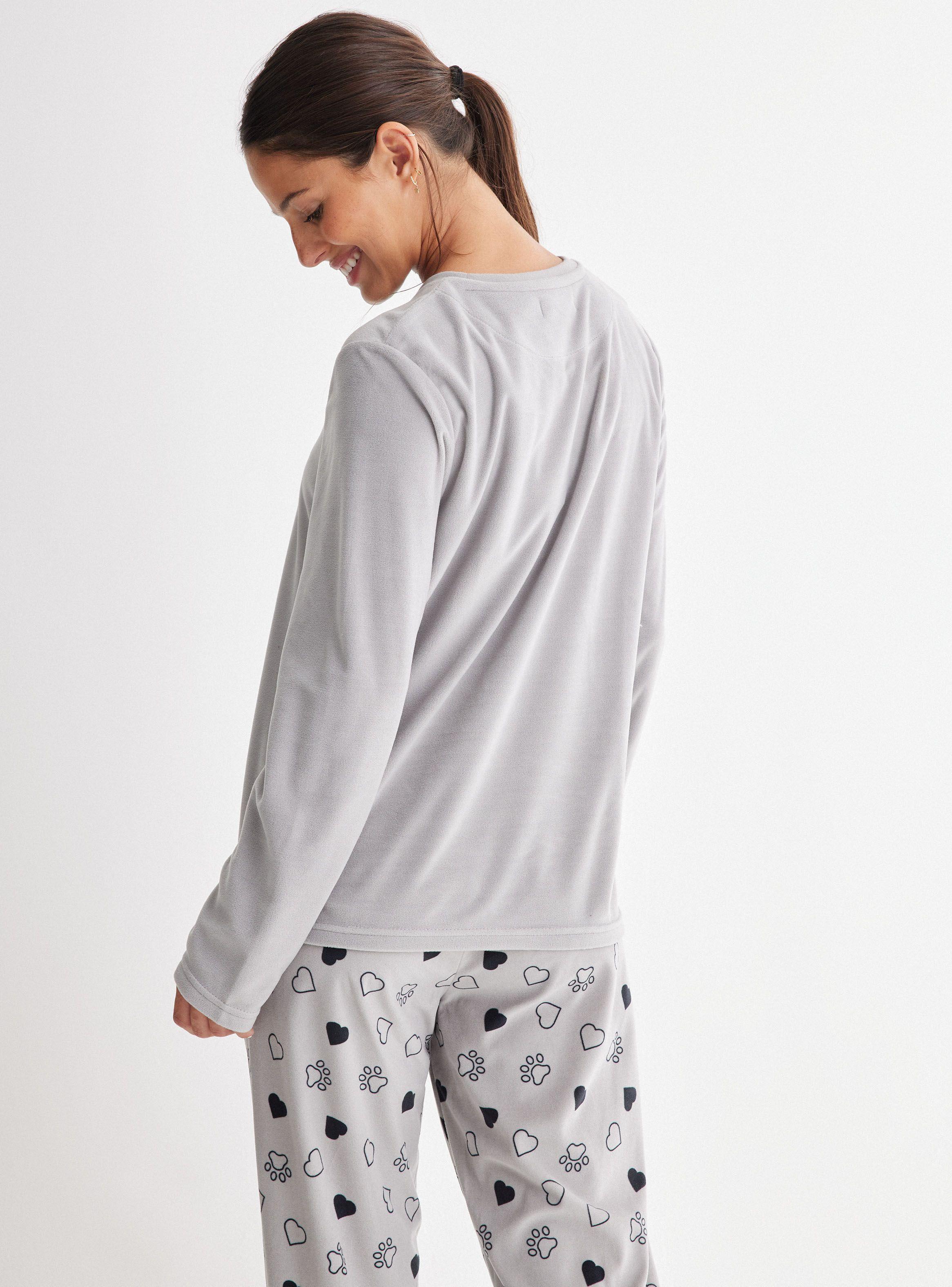 Pijama Print Central Pant Full Print Tela Velour-1