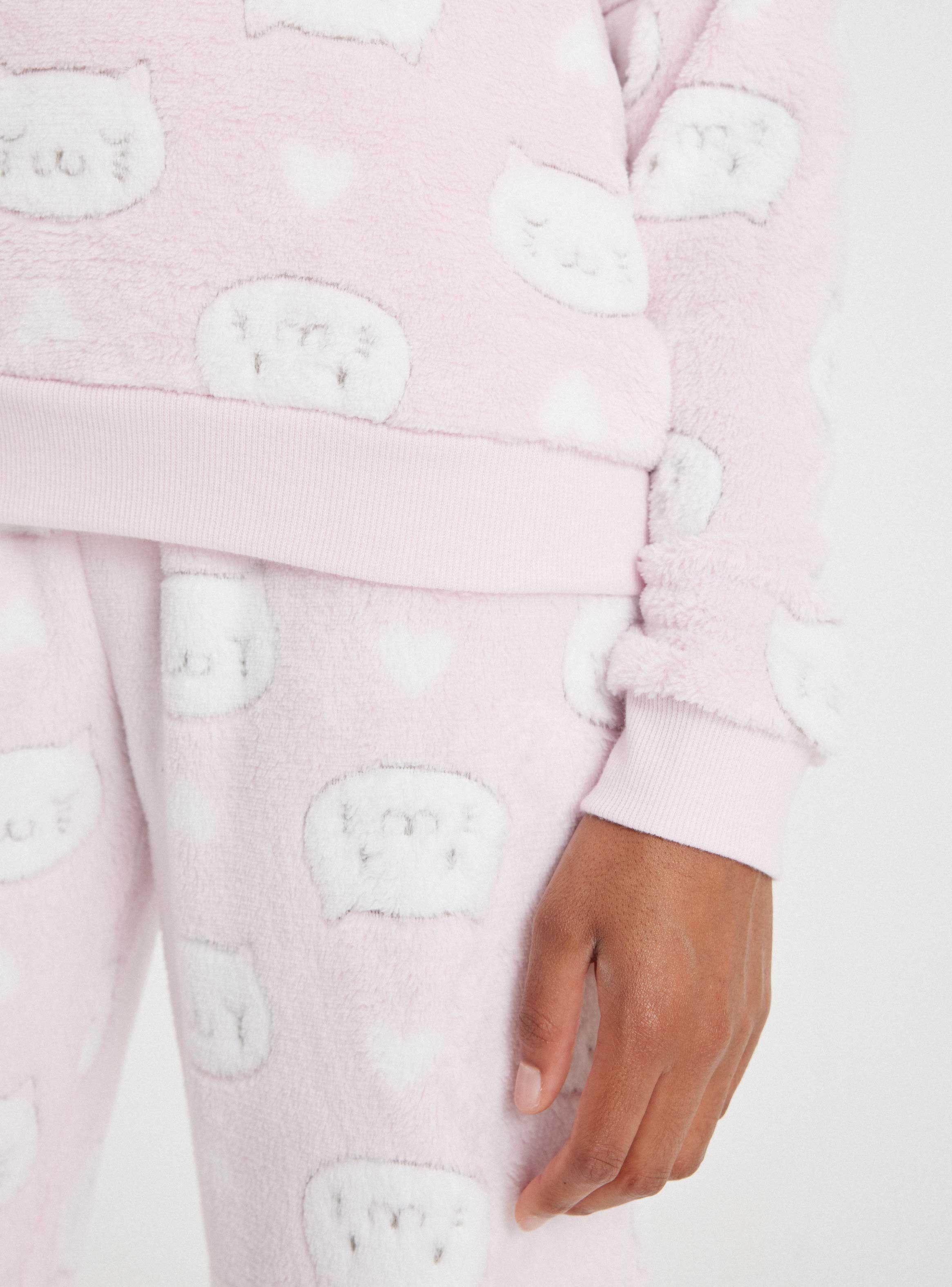 Pijama Largo Full Print Coral Fleece-3