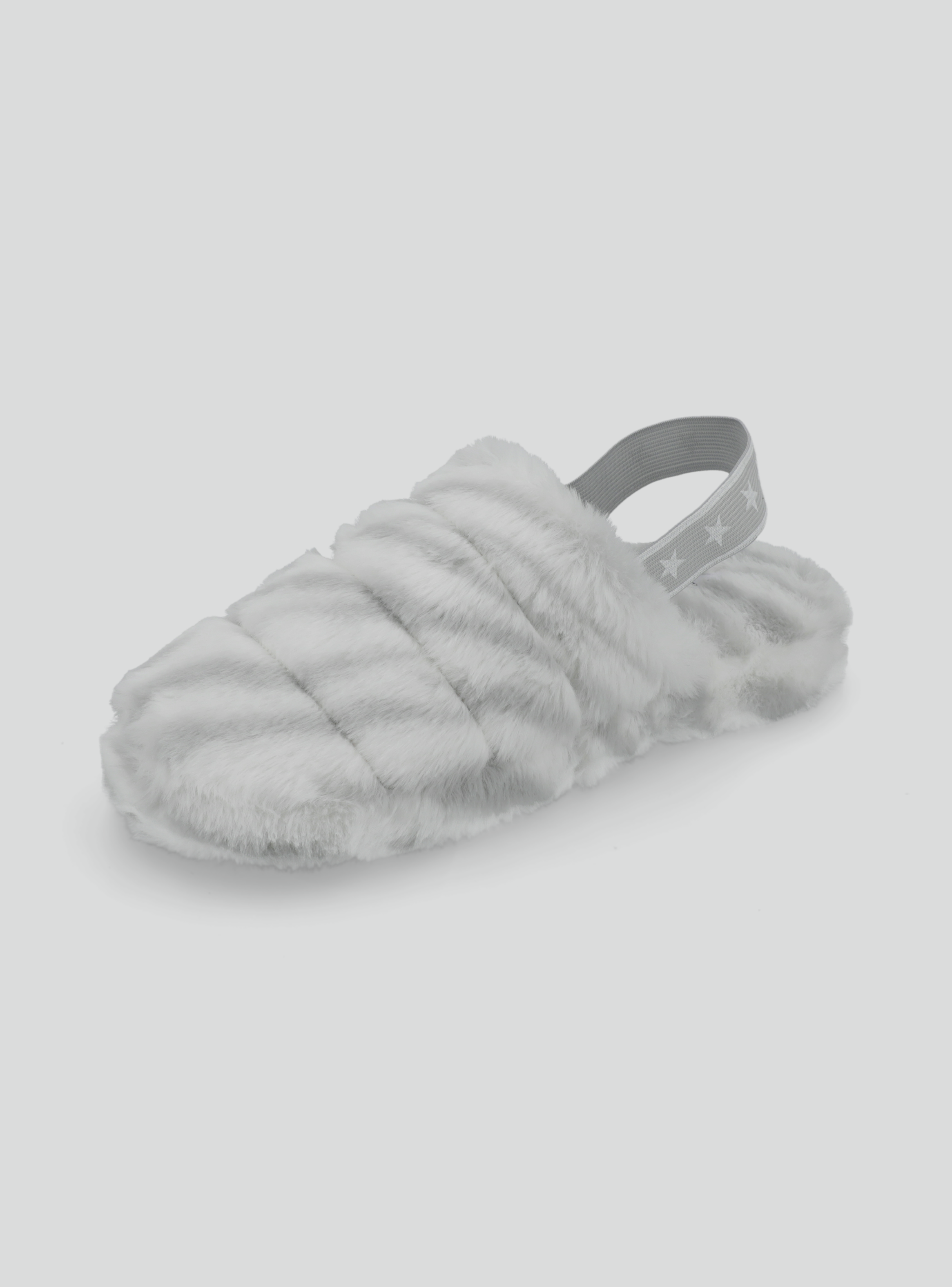 Pantufla Con Elástico Estampado Tela Peludita-2