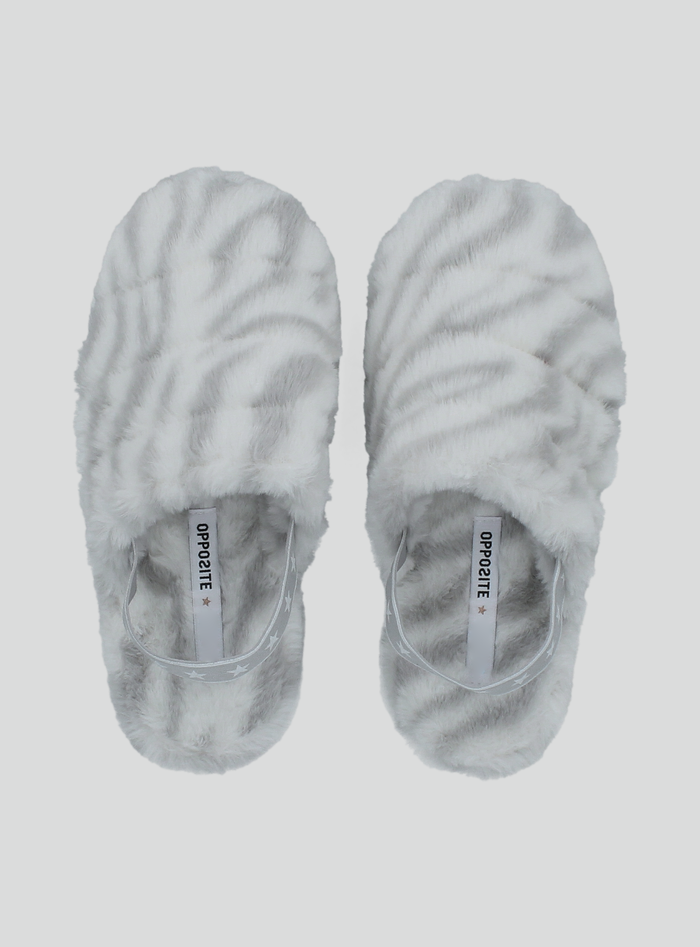Pantufla Con Elástico Estampado Tela Peludita-0