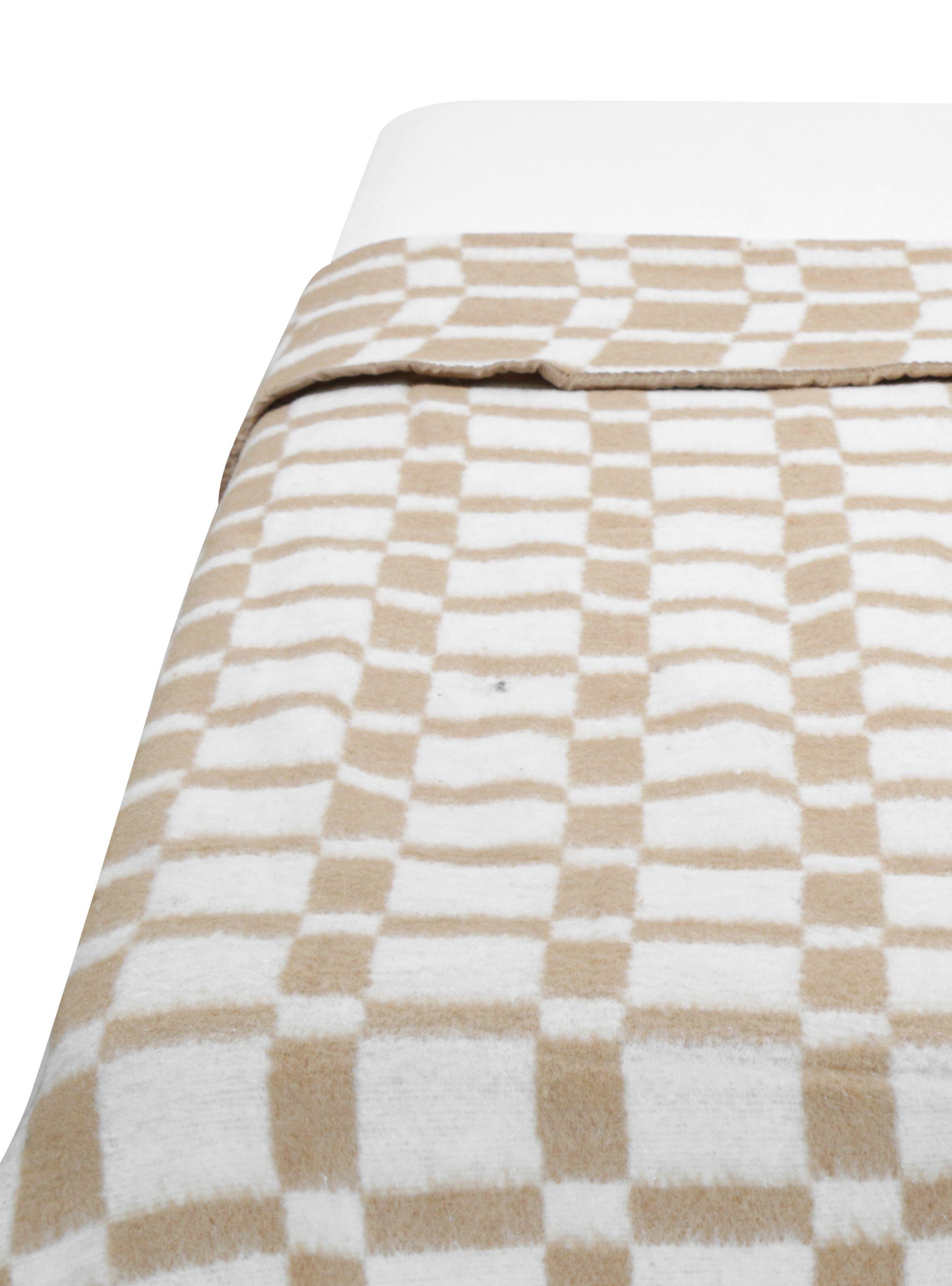 Frazada 1.5 Plazas Escocés Beige-2